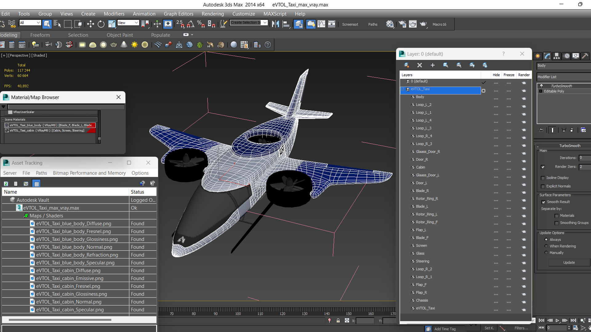 3D model eVTOL Taxi