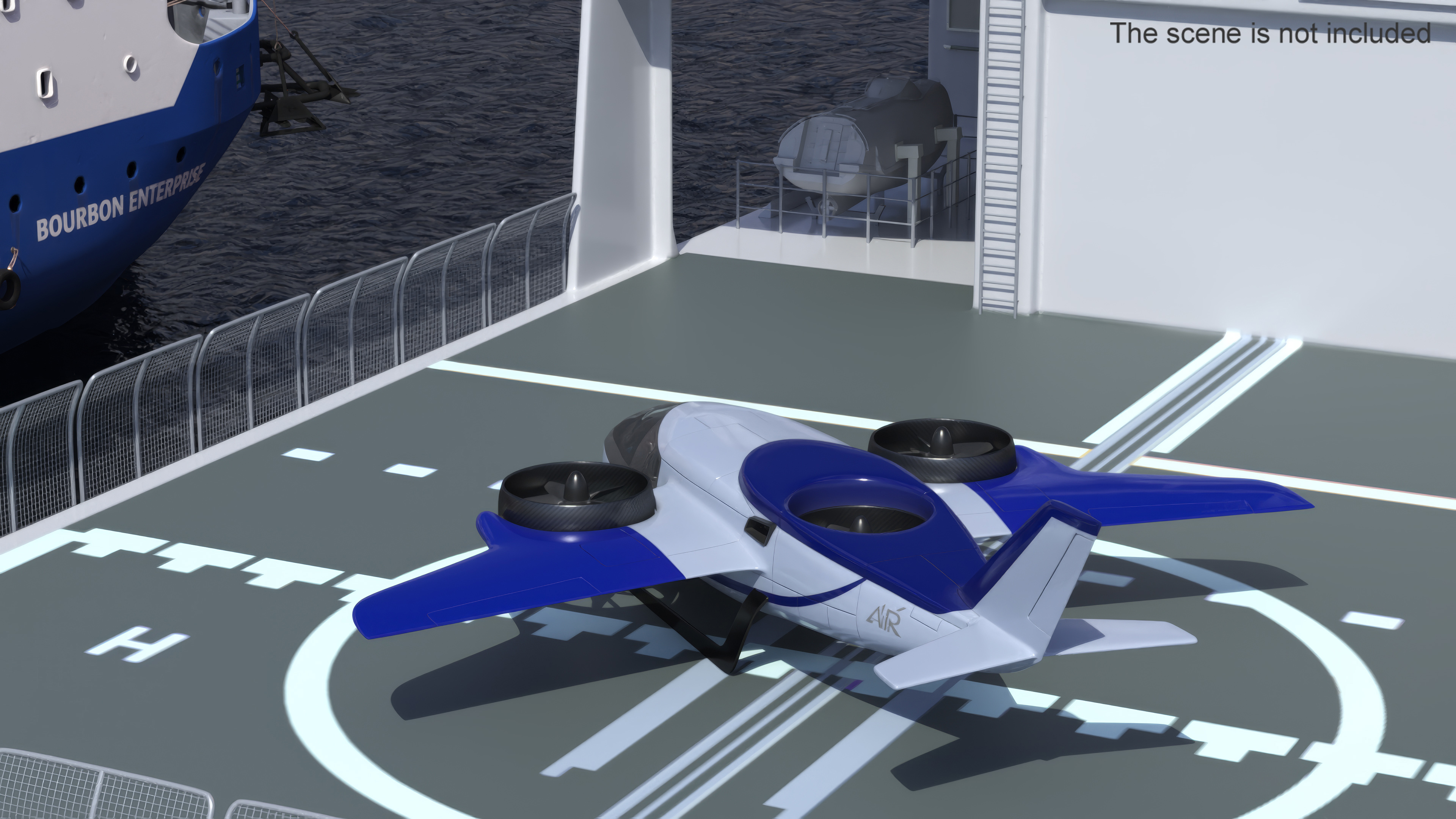 3D model eVTOL Taxi