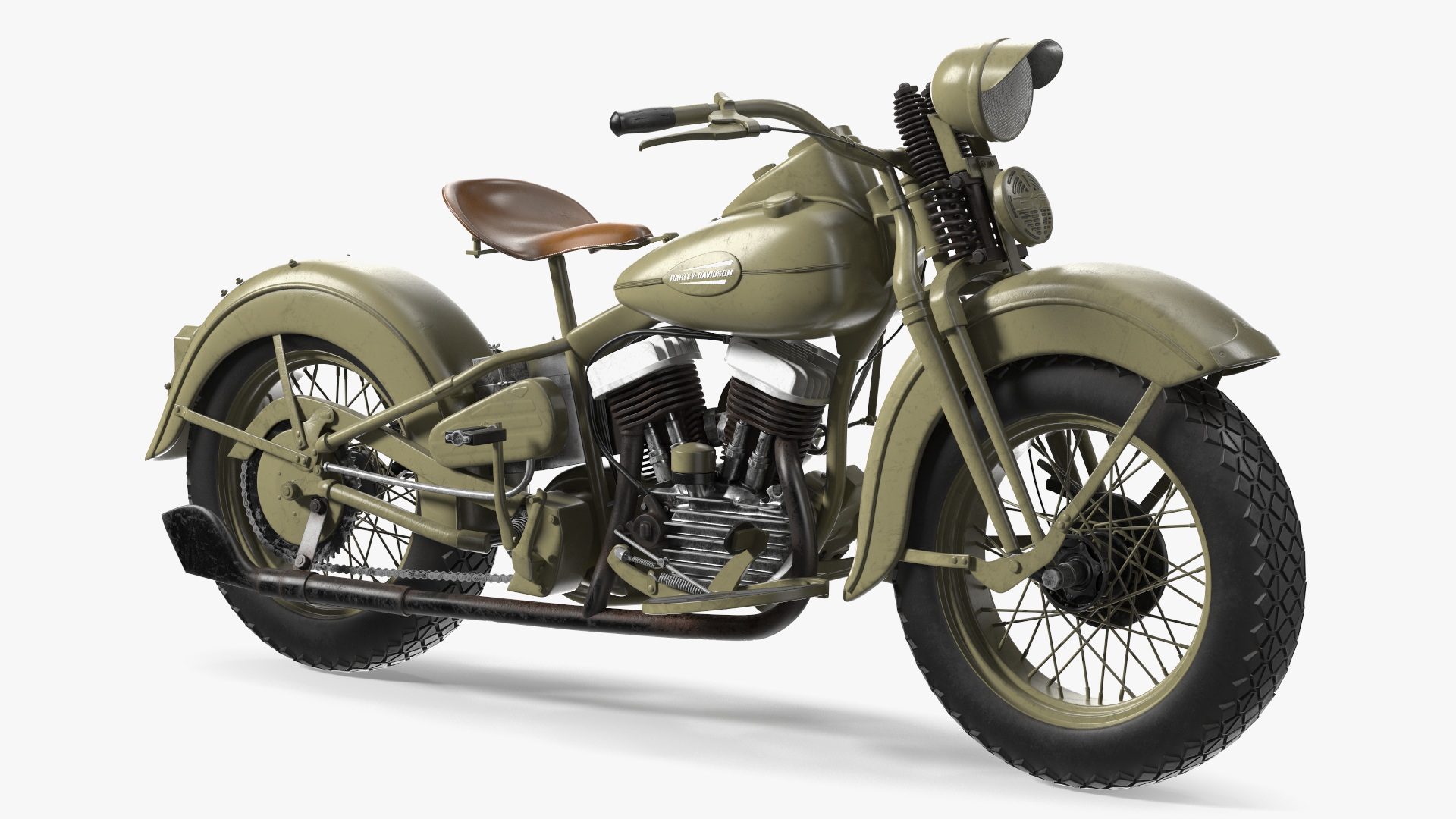 3D model Harley-Davidson WLA Liberator Green