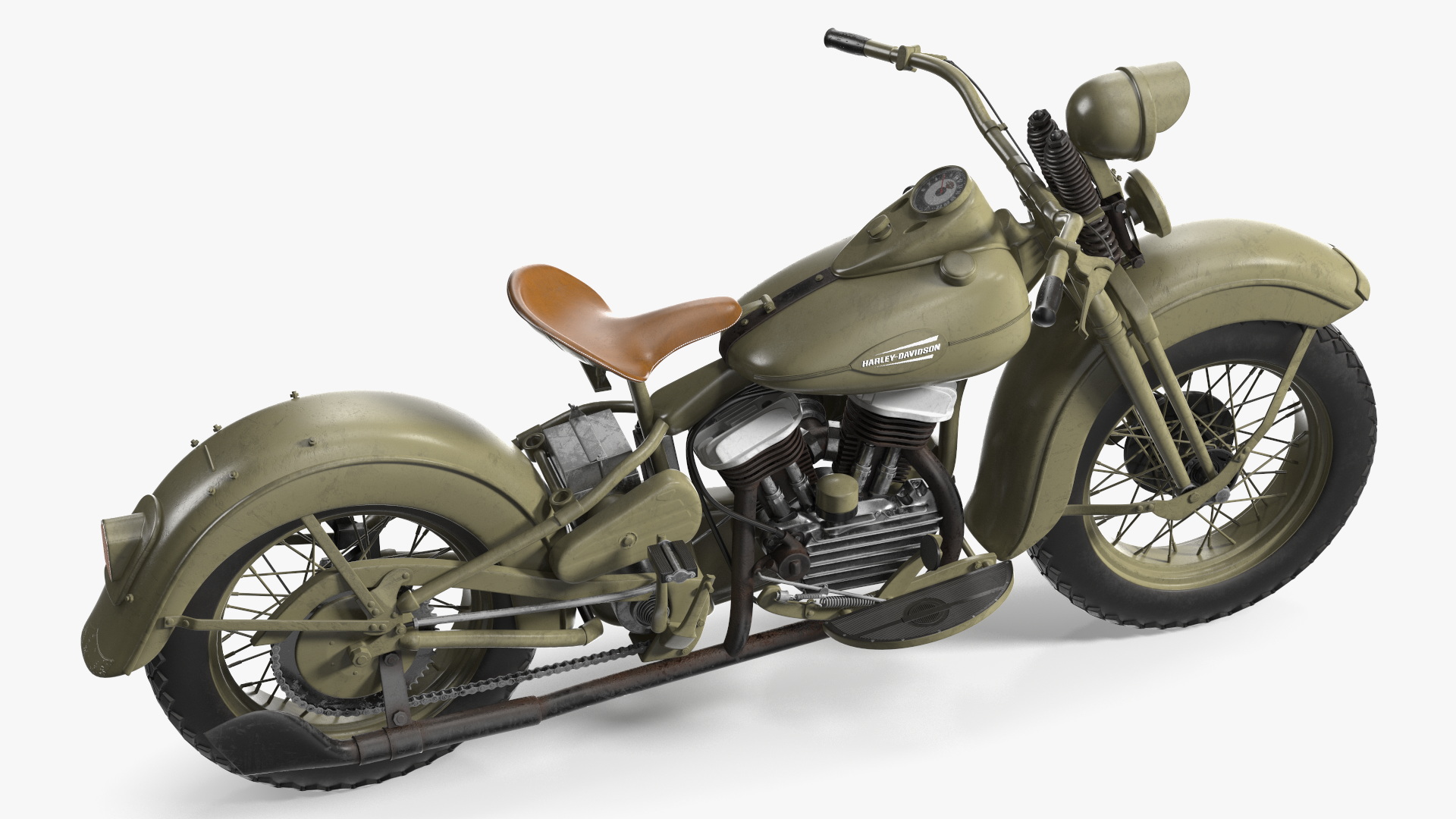 3D model Harley-Davidson WLA Liberator Green