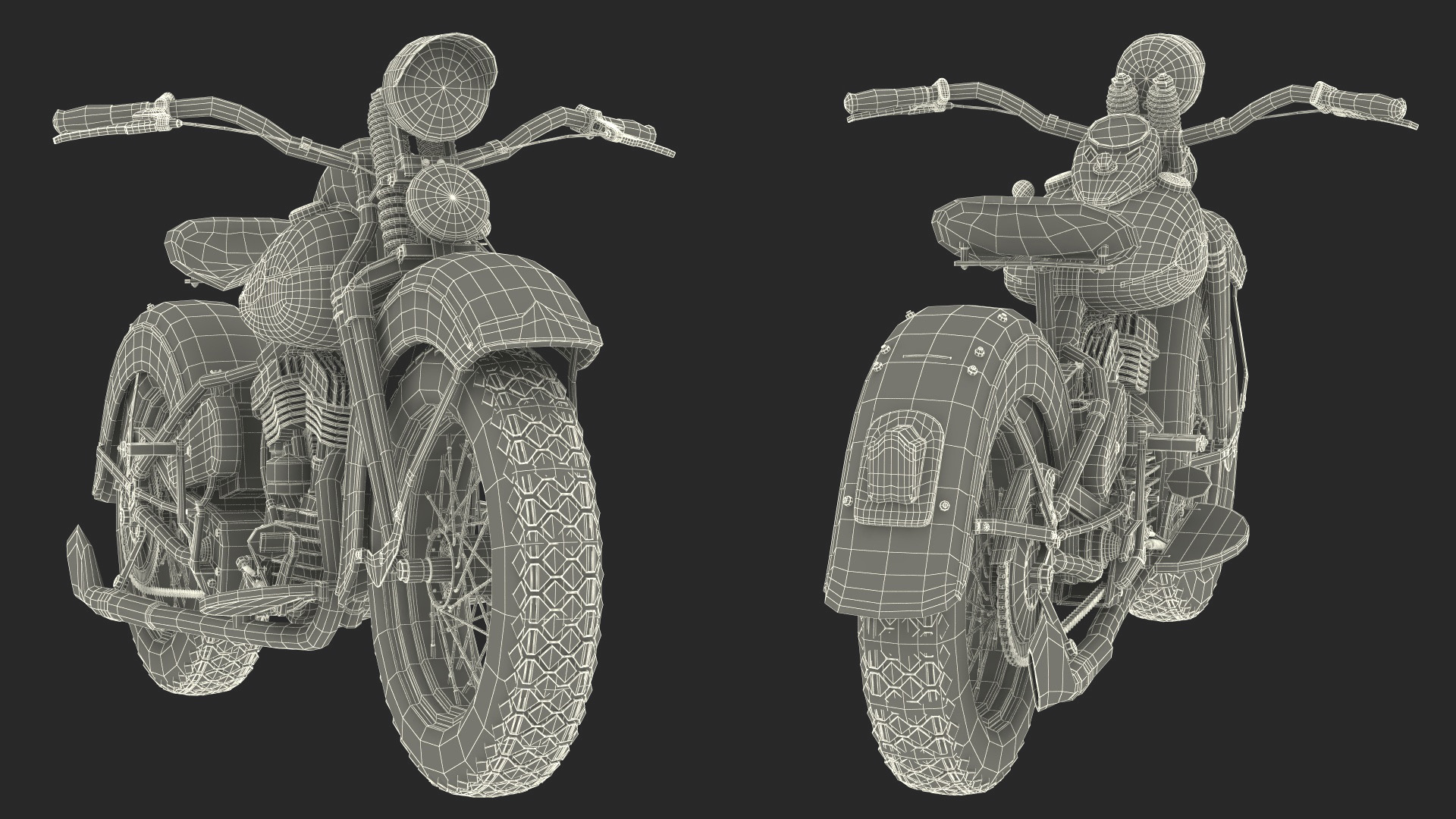 3D model Harley-Davidson WLA Liberator Green