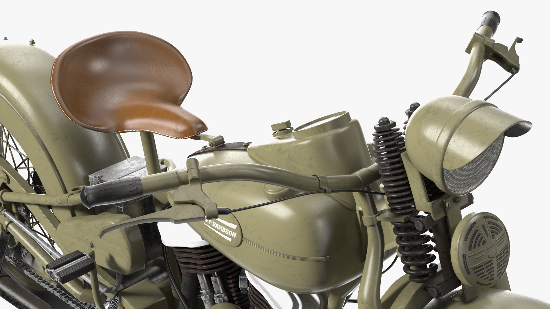 3D model Harley-Davidson WLA Liberator Green