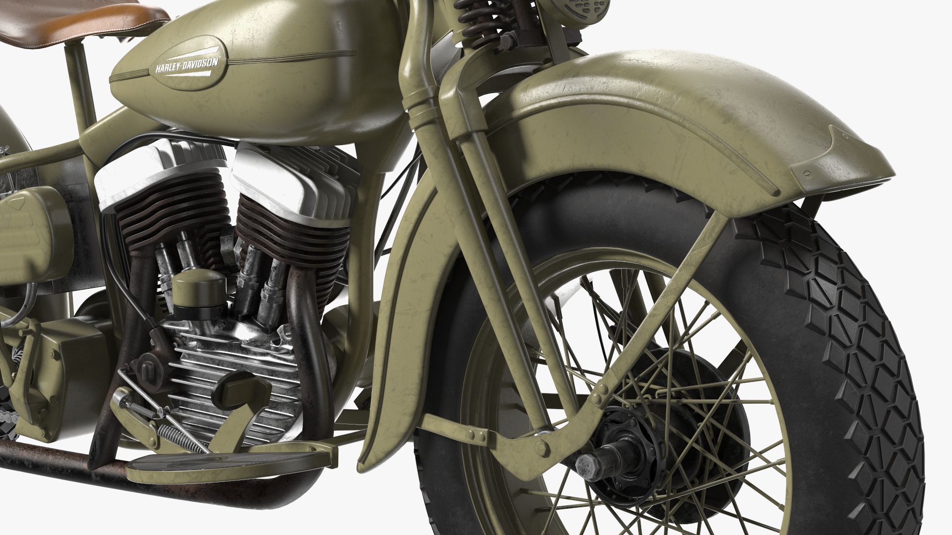 3D model Harley-Davidson WLA Liberator Green