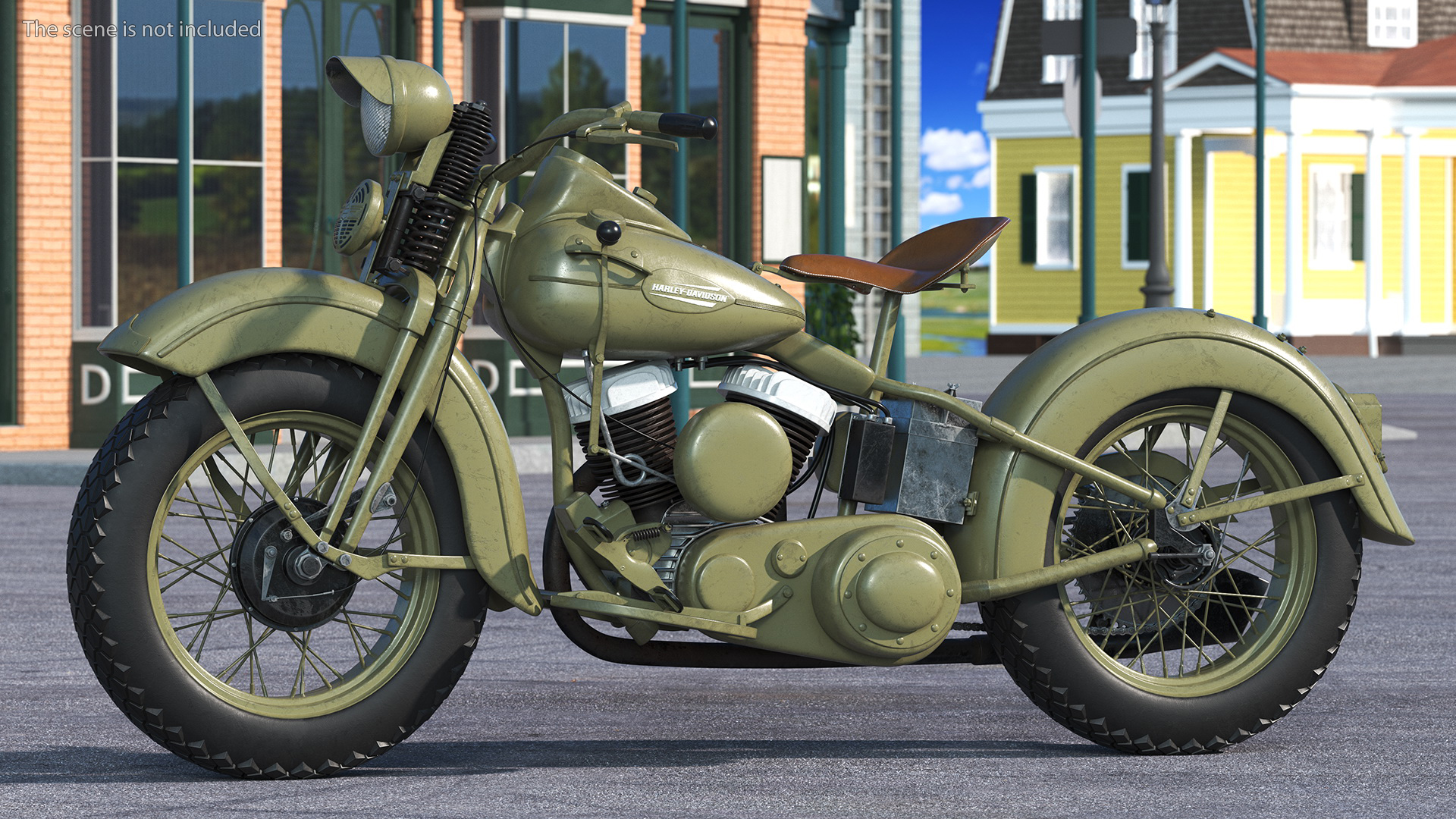 3D model Harley-Davidson WLA Liberator Green