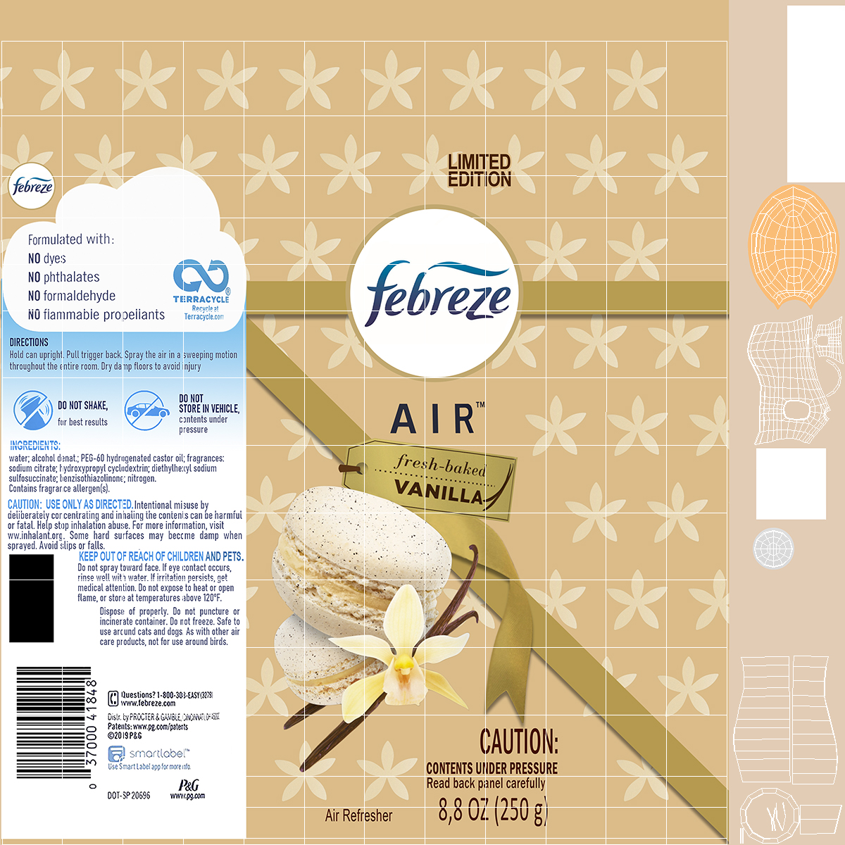 3D Air Freshener Febreze Fresh Baked Vanilla