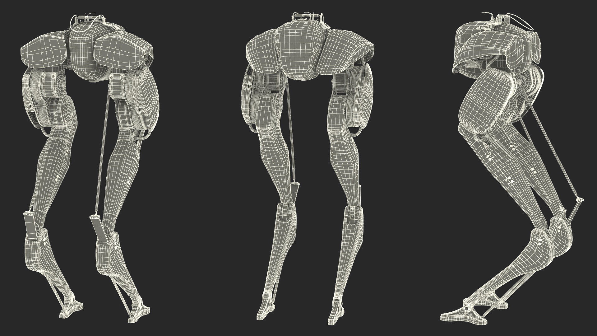 3D Two-legged Cassie Robot Blue model