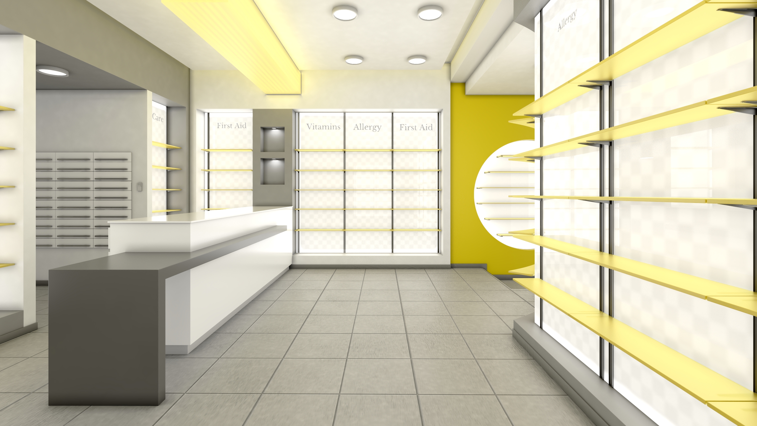 3D model Drugstore Interior Yellow