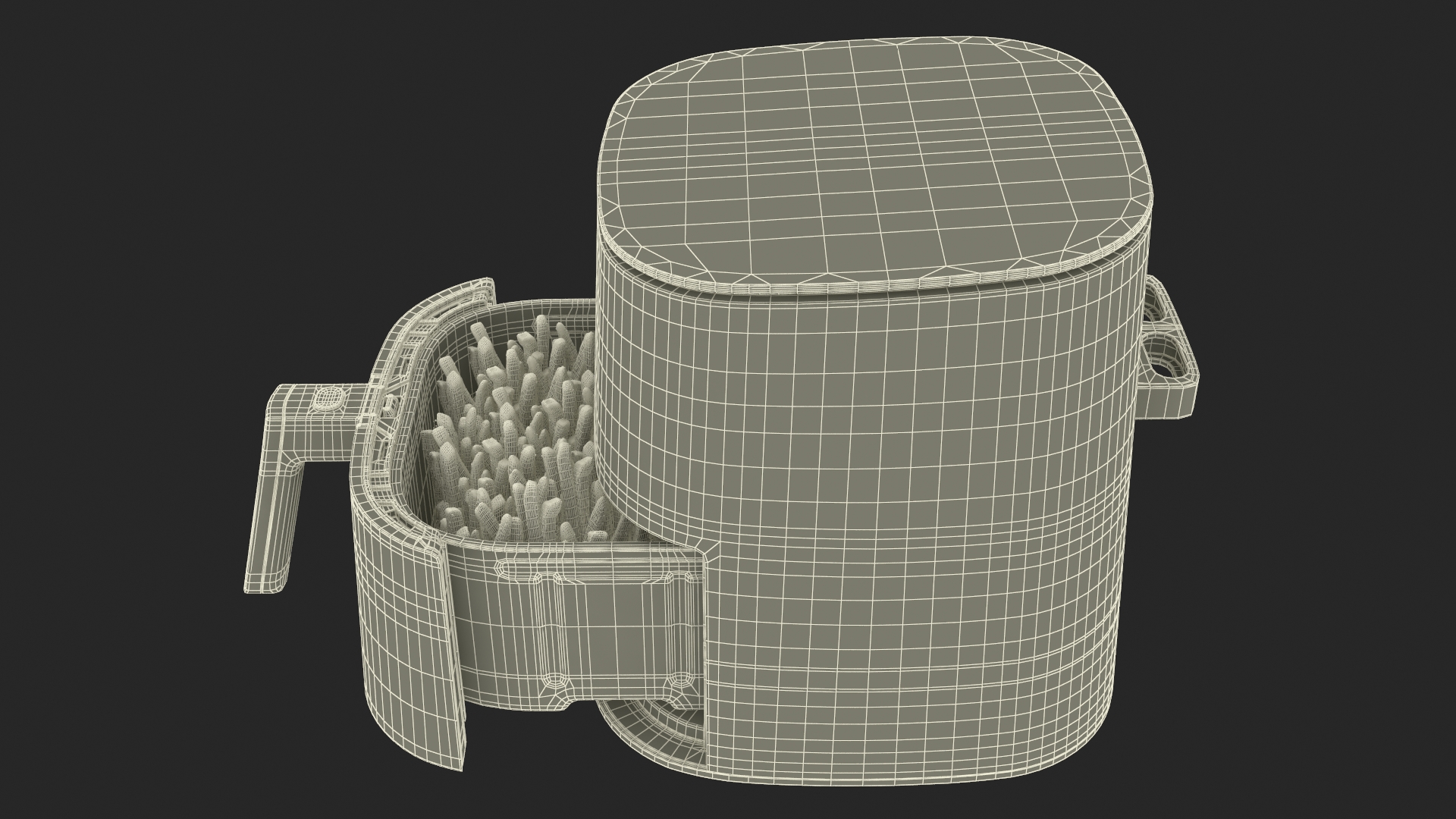 Air Fryer Cosori with French Fries 3D model