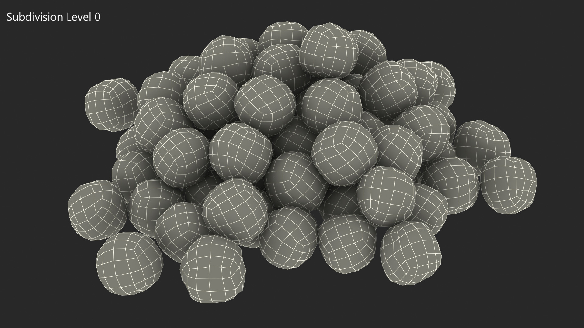 Pile of Colorful Cereal Balls 3D model