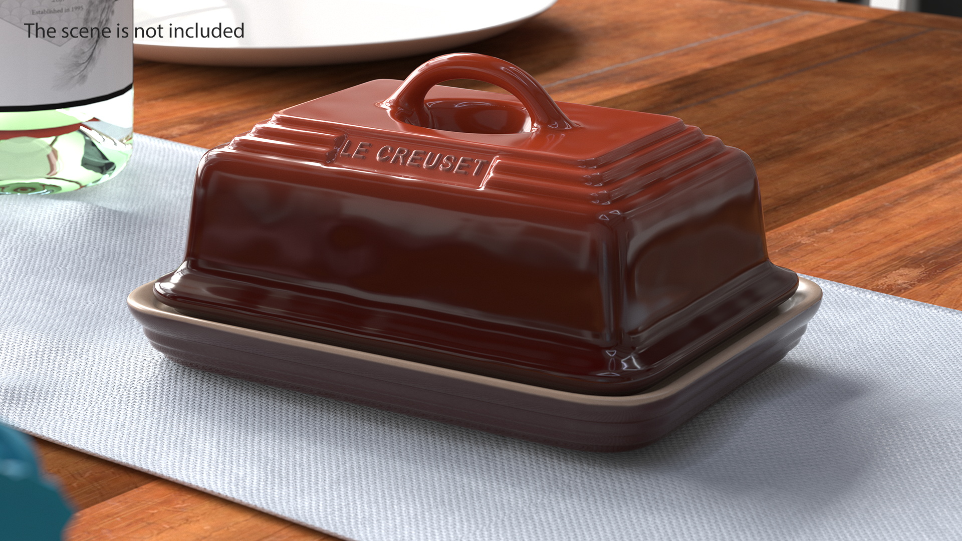 3D Butter Dish Le Creuset Red