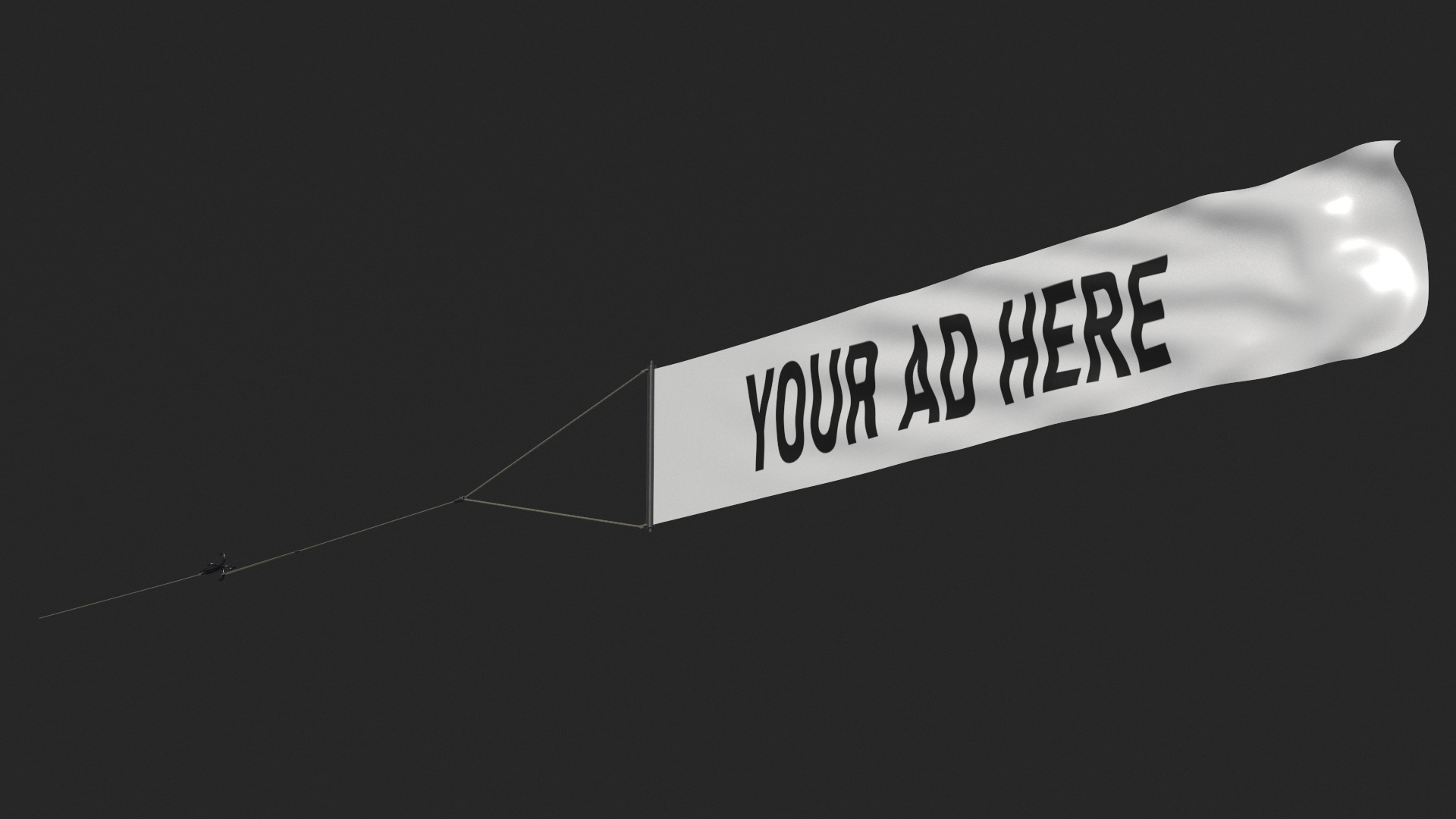 3D Small Advertising Air Banner model