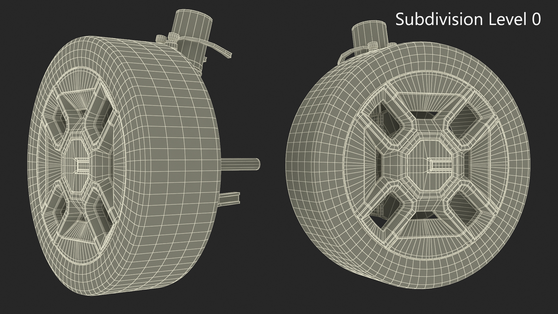 3D Car Wheel and Suspension Assembly model