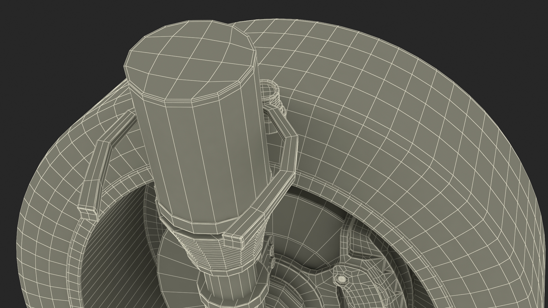 3D Car Wheel and Suspension Assembly model