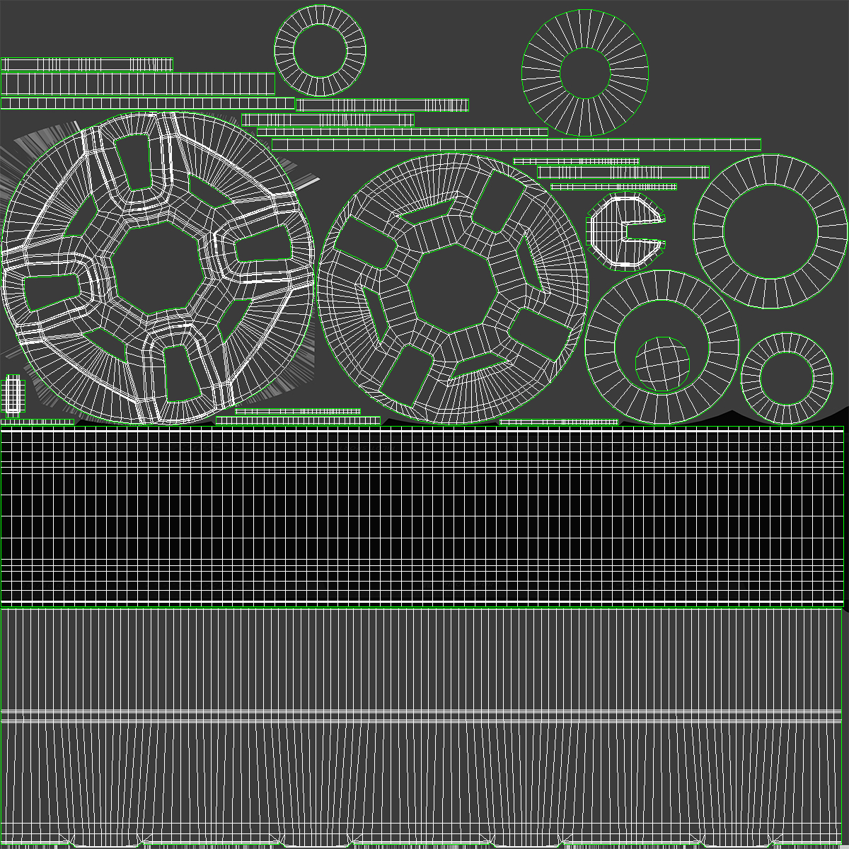 3D Car Wheel and Suspension Assembly model