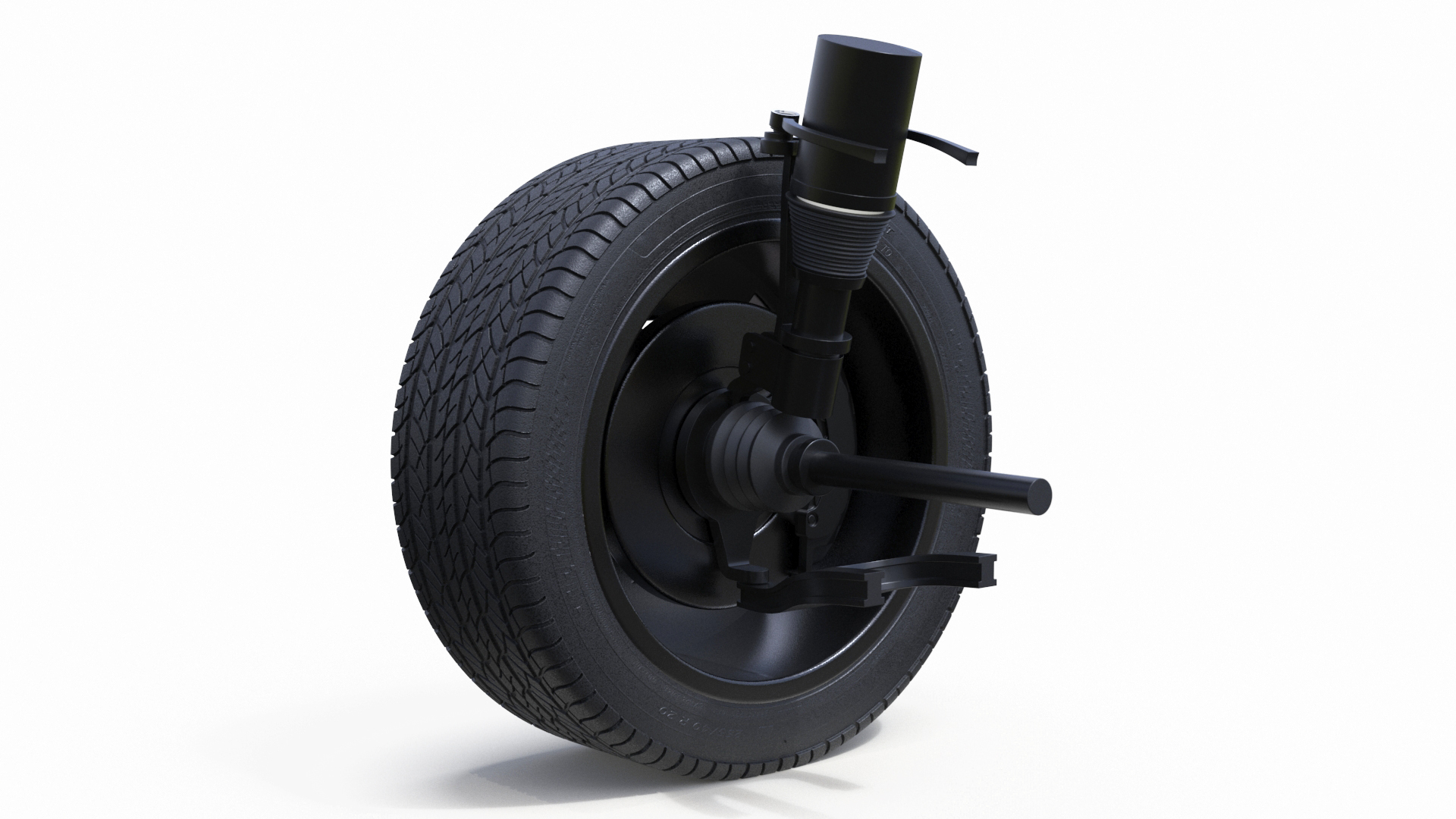 3D Car Wheel and Suspension Assembly model