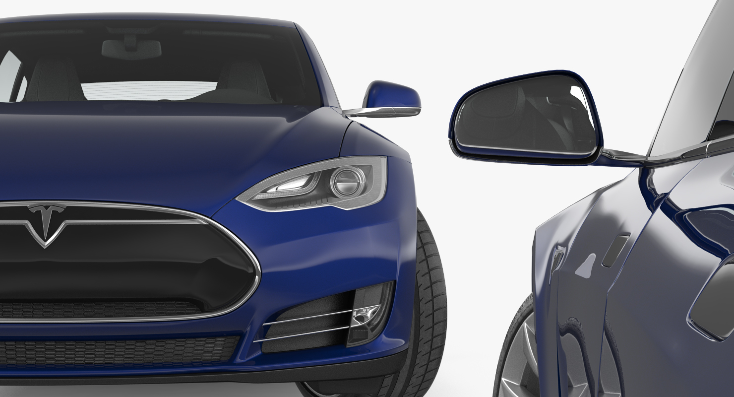 3D Tesla Model S P100D 2015 Rigged