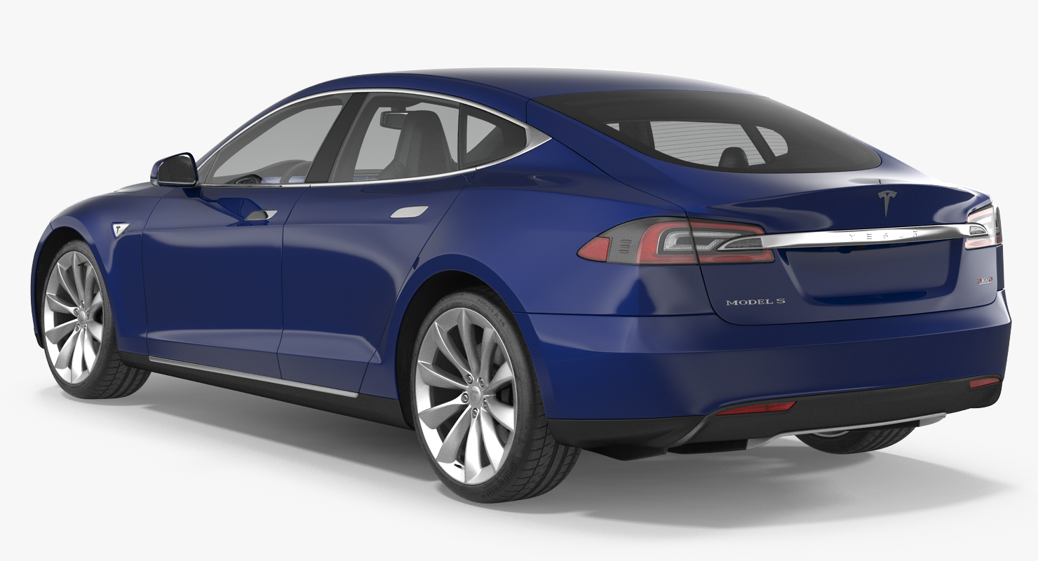 3D Tesla Model S P100D 2015 Rigged