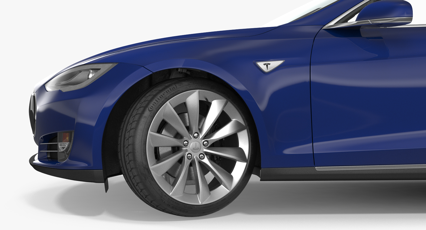 3D Tesla Model S P100D 2015 Rigged