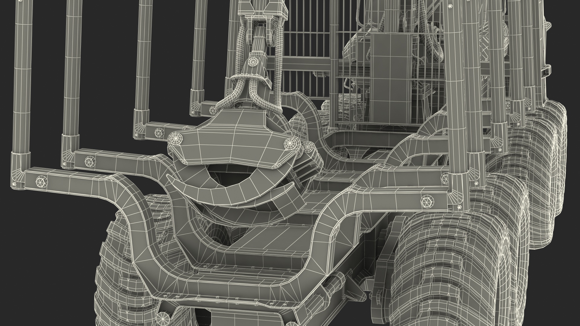 Forwarder Forestry Vehicle Dirty 3D