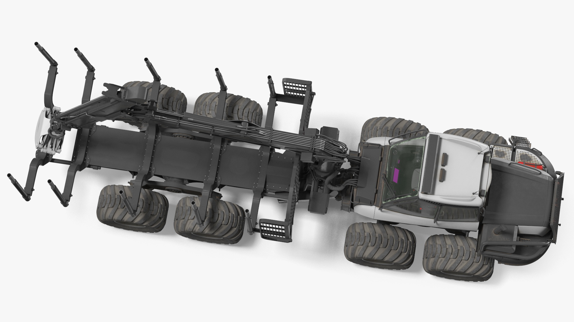 Forwarder Forestry Vehicle Dirty 3D