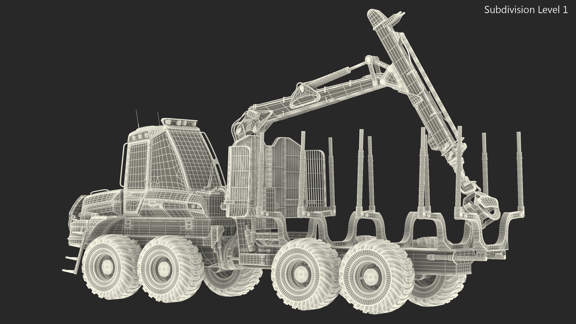 Forwarder Forestry Vehicle Dirty 3D