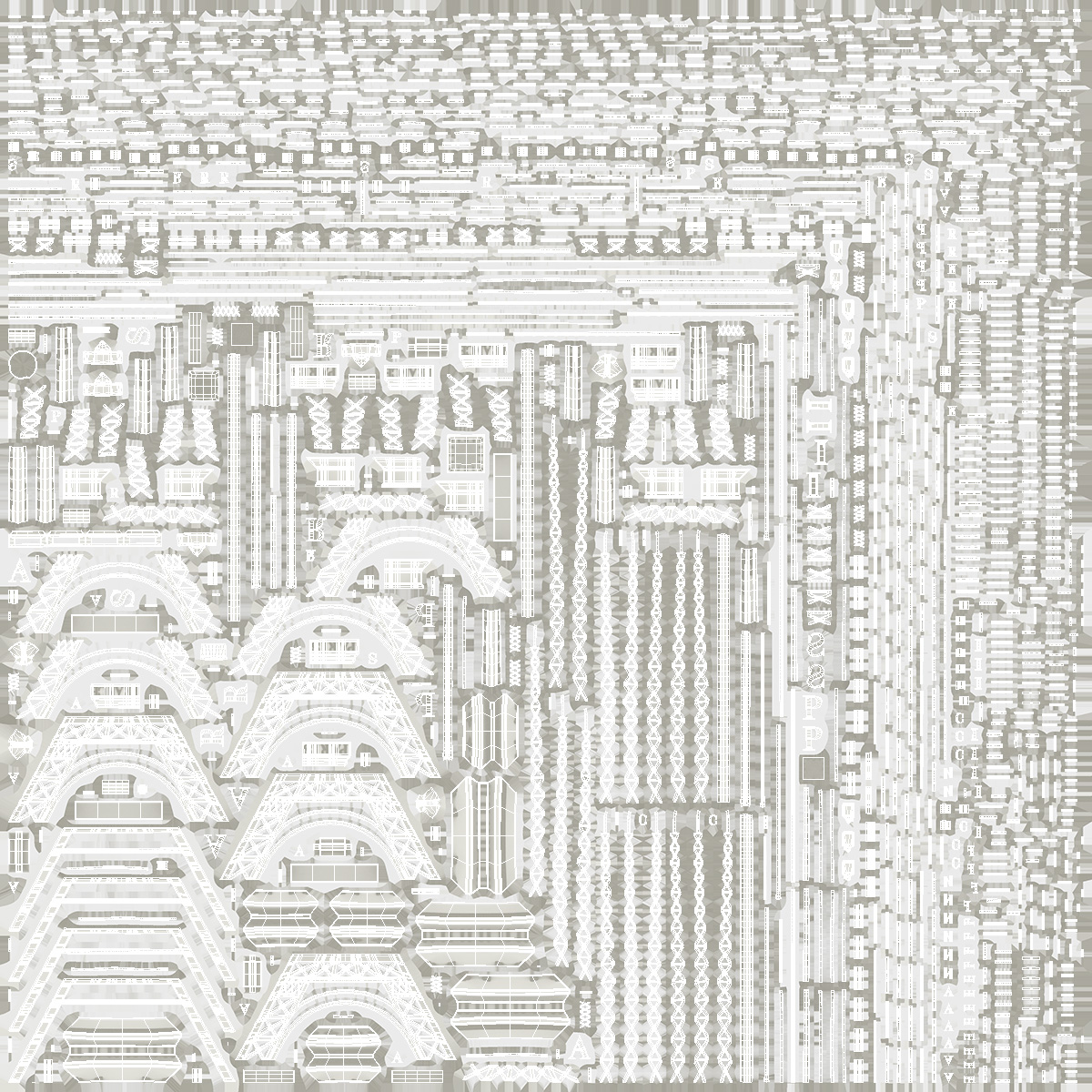 3D Eiffel Tower Silver Souvenir model