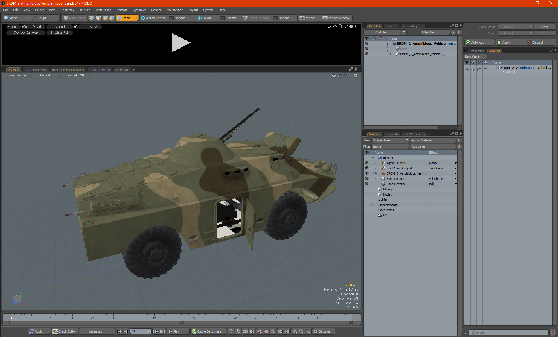 3D model BRDM 2 Amphibious Vehicle