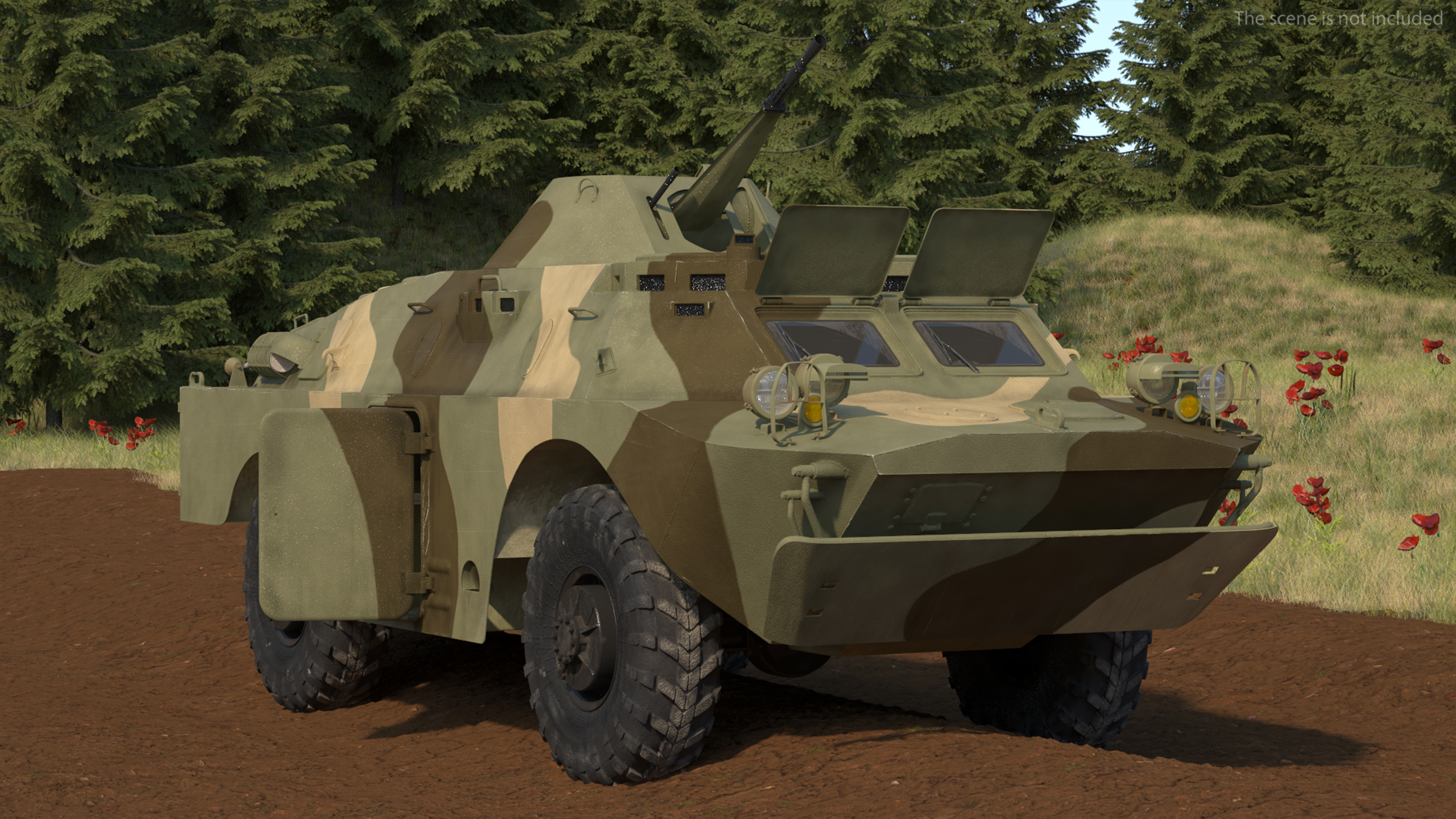 3D model BRDM 2 Amphibious Vehicle