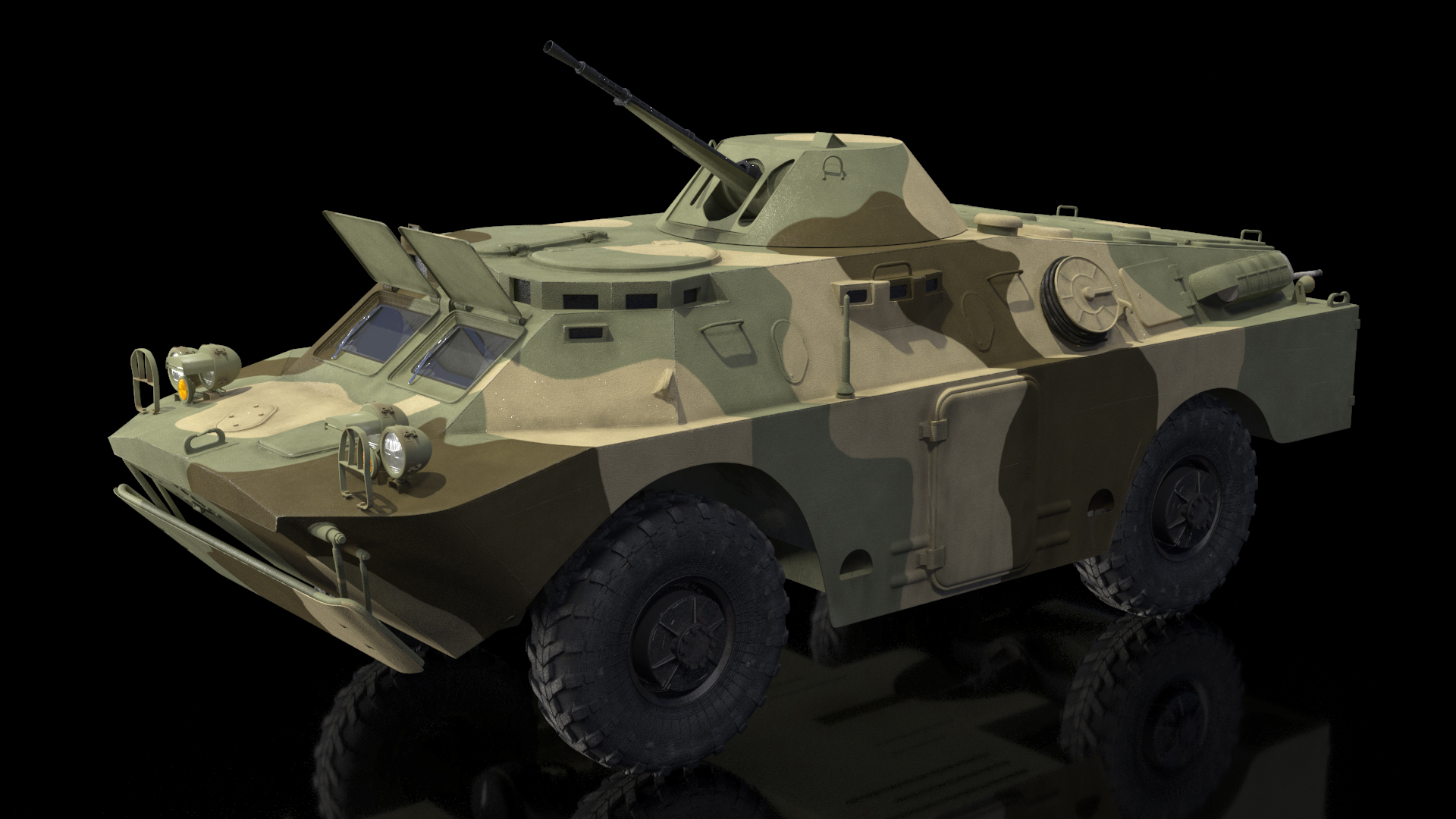 3D model BRDM 2 Amphibious Vehicle