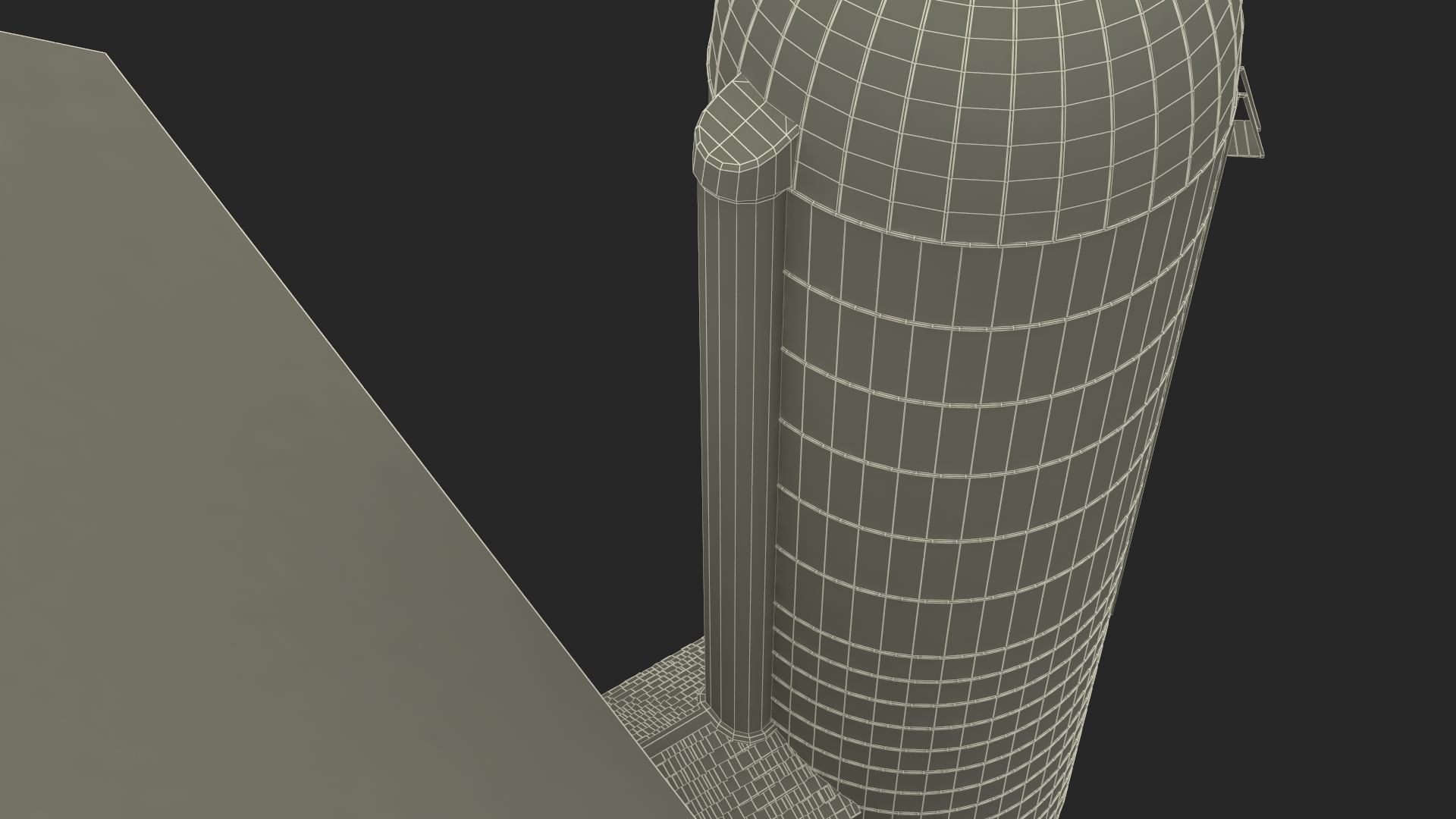 3D Barn Silo Red model