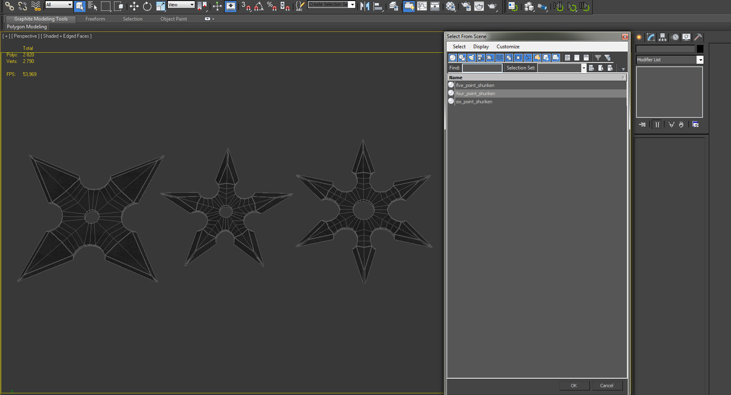 3D Shurikens Set model