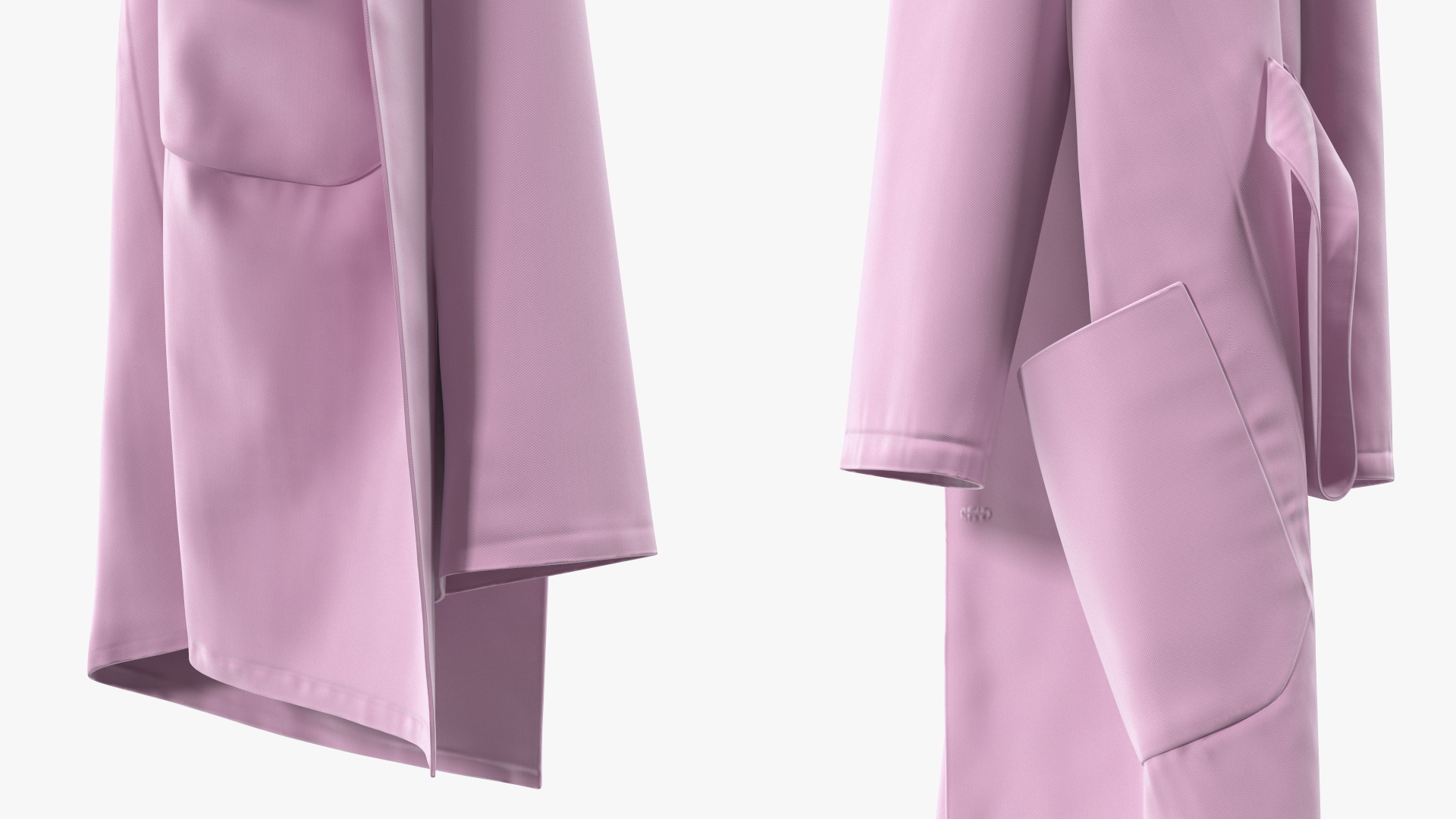 3D Pink Laboratory Coat Hanging model