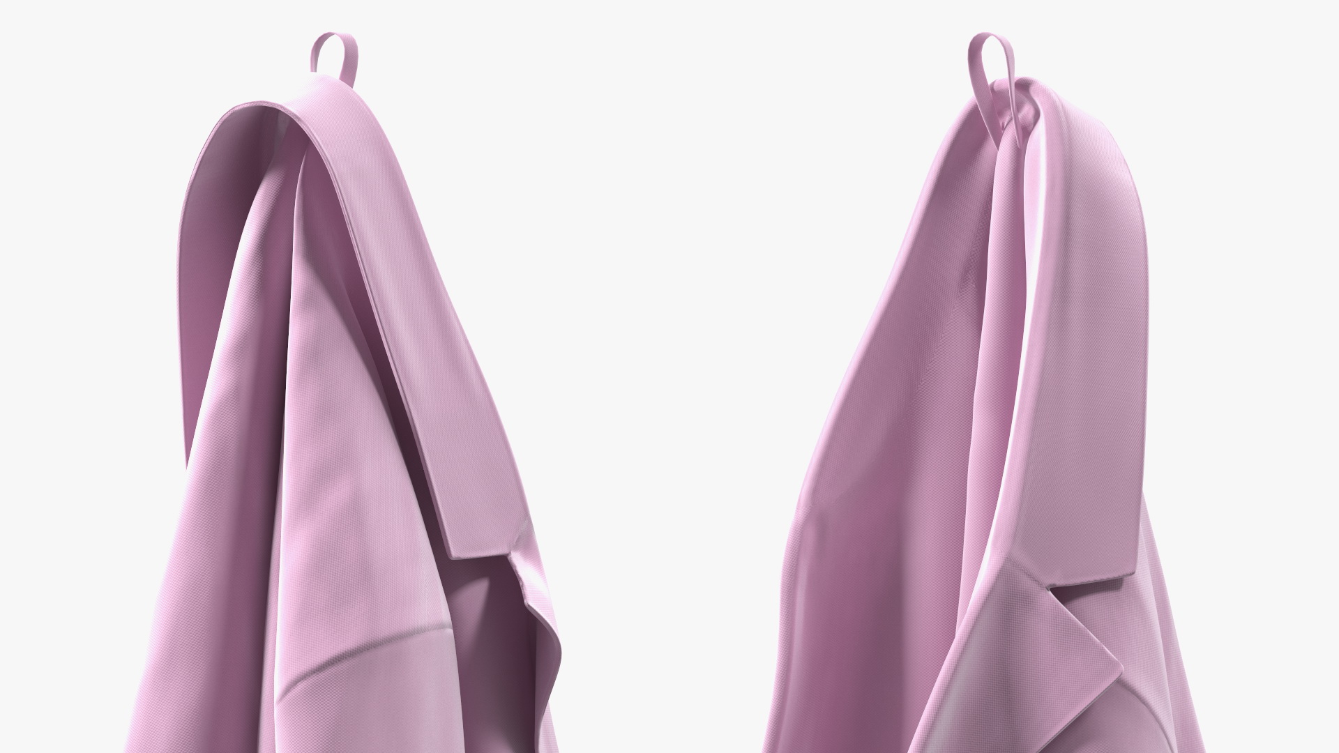 3D Pink Laboratory Coat Hanging model