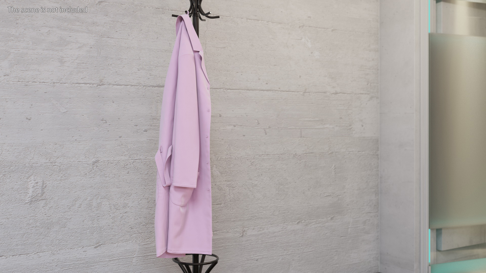 3D Pink Laboratory Coat Hanging model