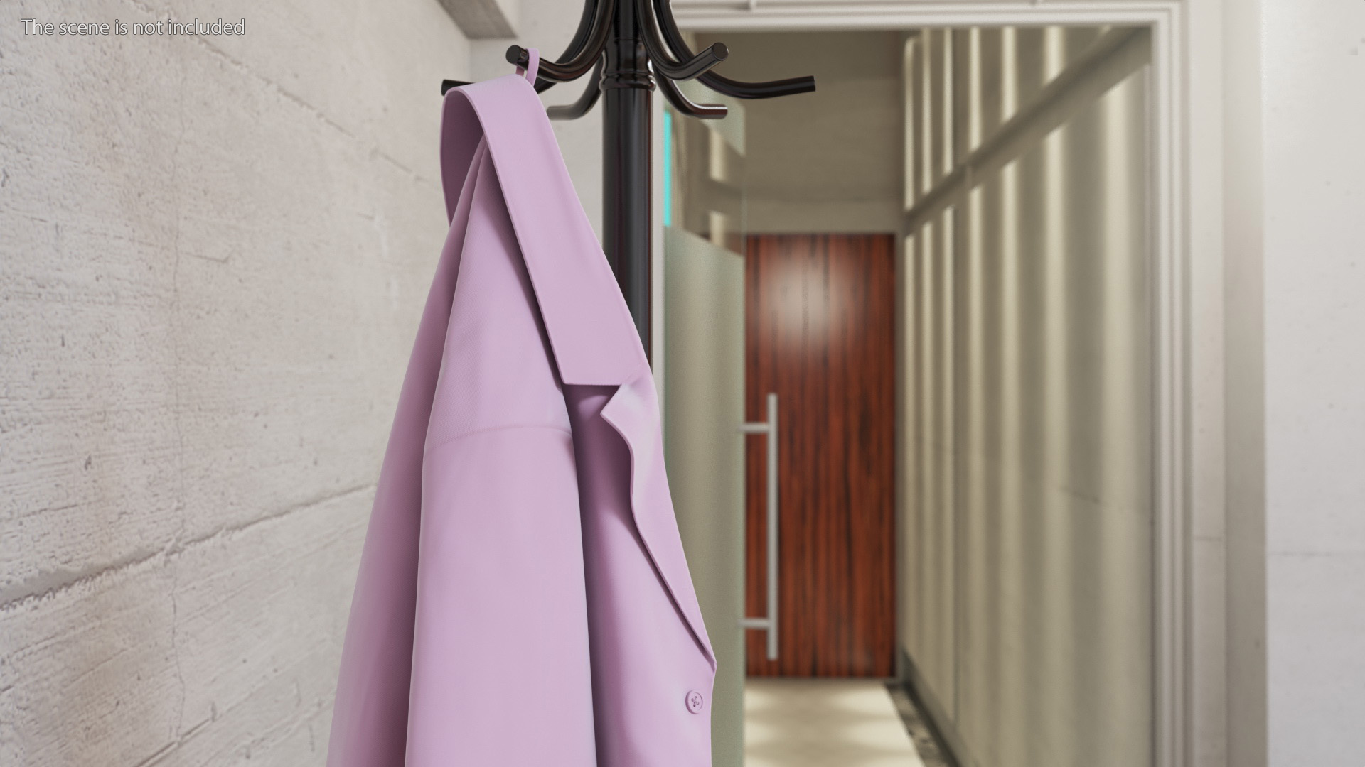 3D Pink Laboratory Coat Hanging model