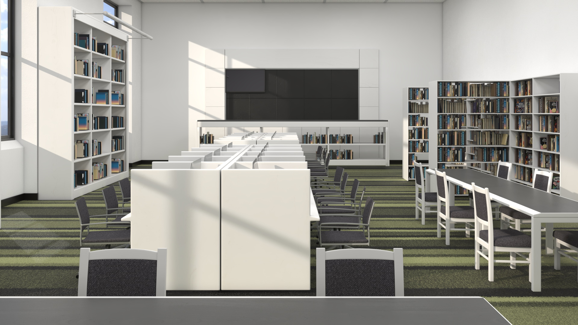 3D Modern Library Interior model