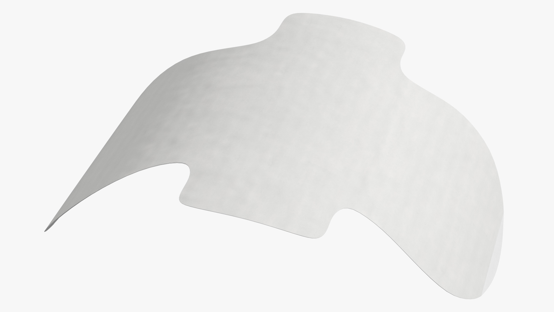 Curved Sanitary Napkin Pad with Wings 3D