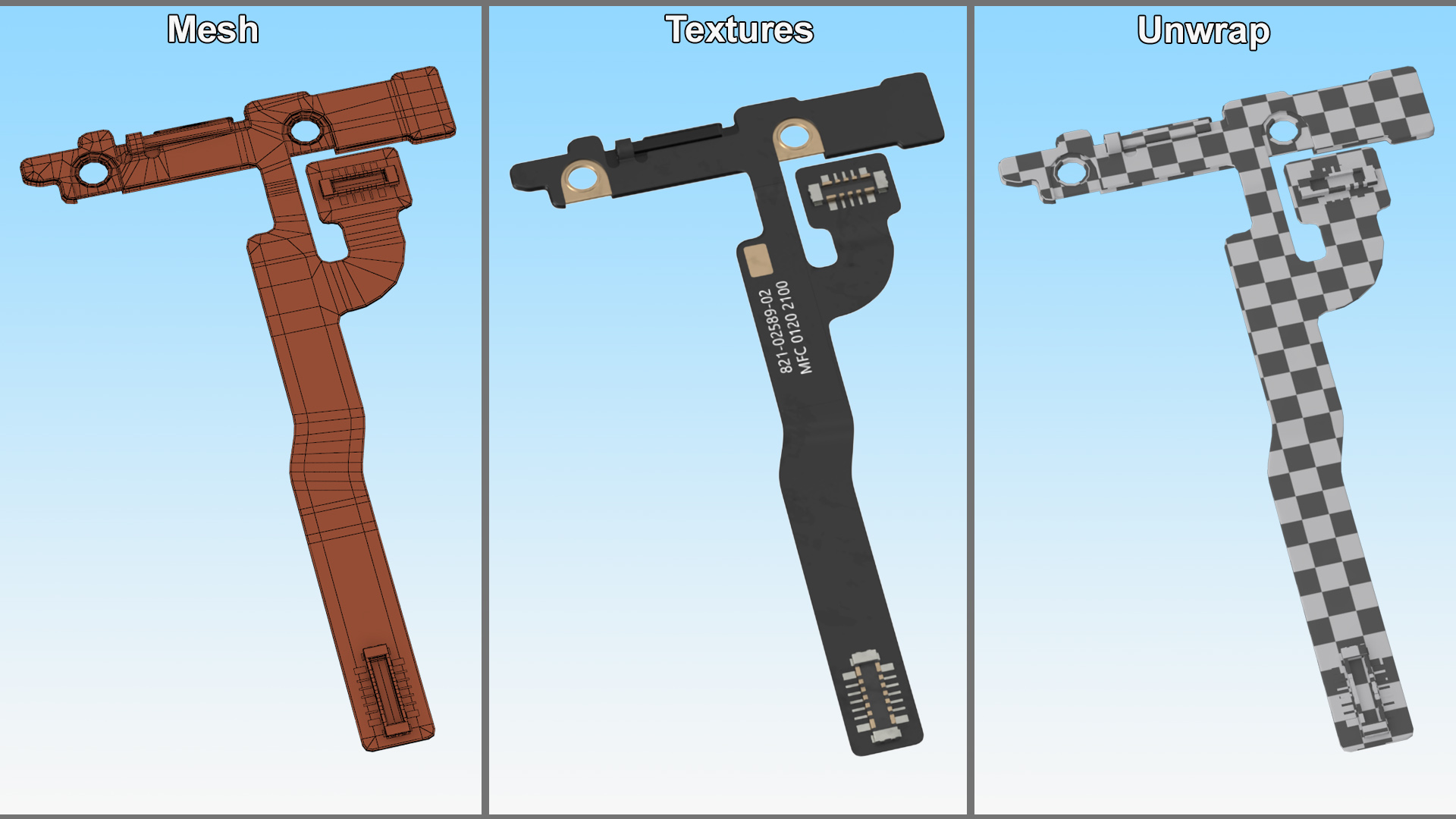 3D 12 9 iPad Pro Power Button Flex Module model