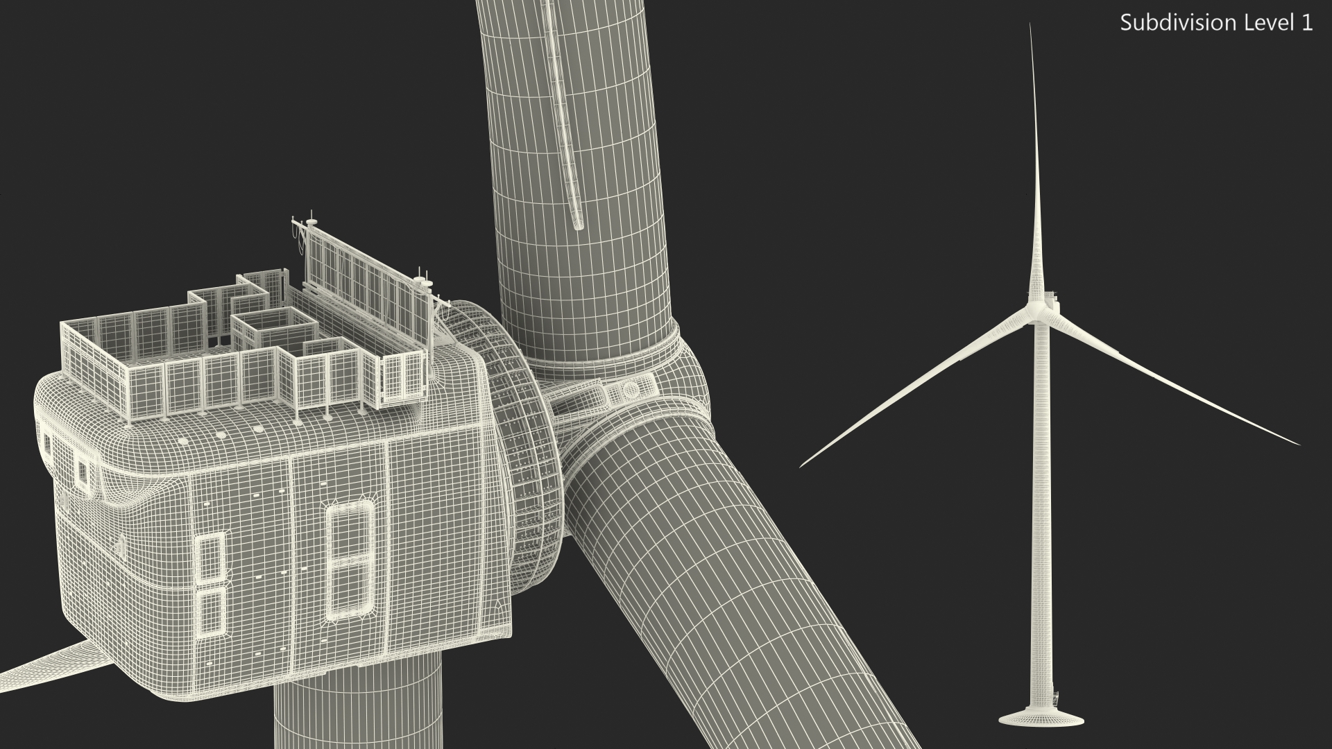 3D Giant Wind Turbine model