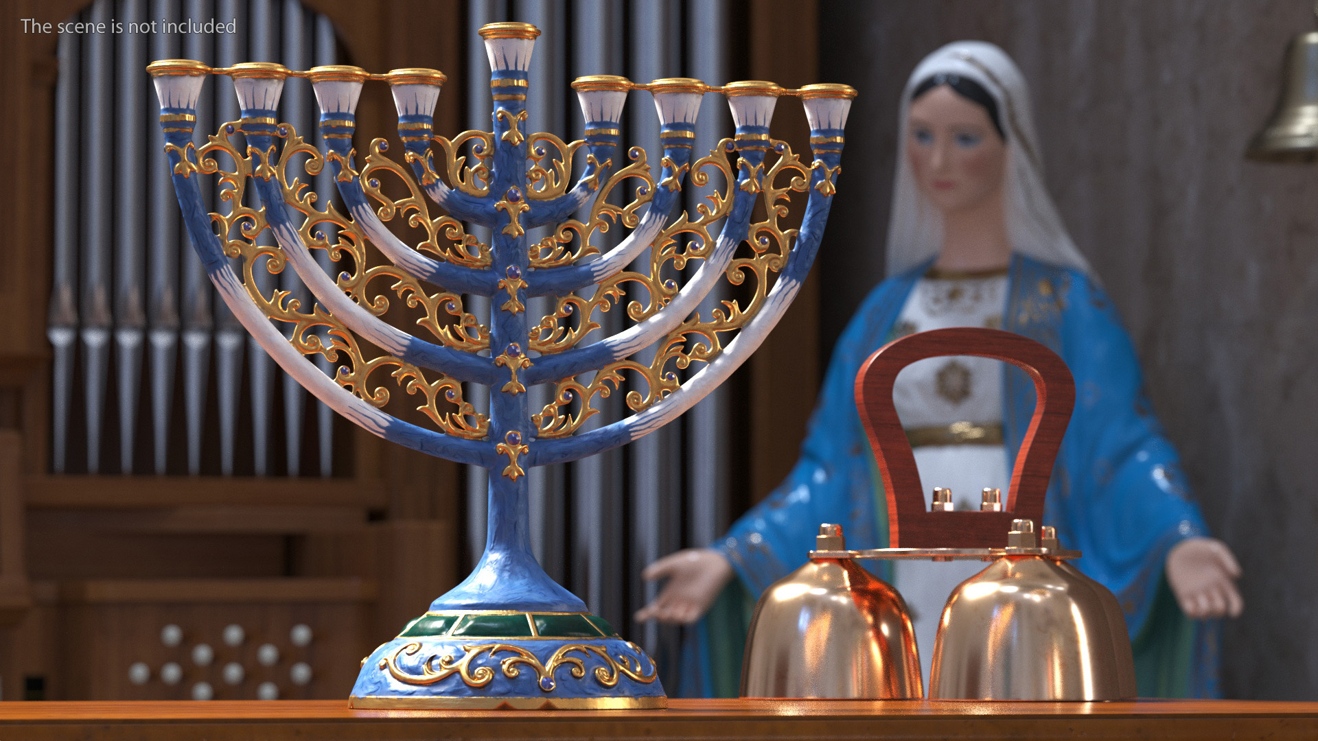 Handmade Hanukkah Candlestick 3D model