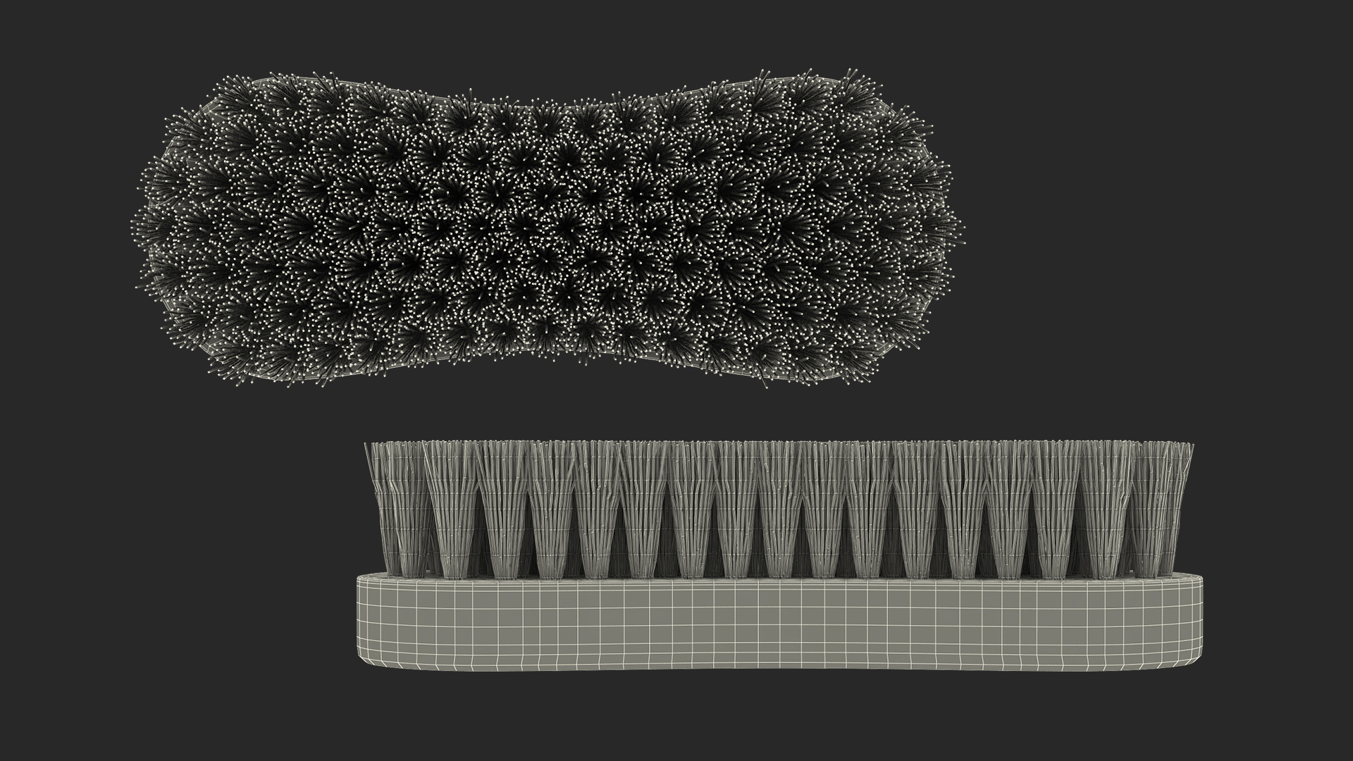 Cleaning Brush Dark Wood 3D model