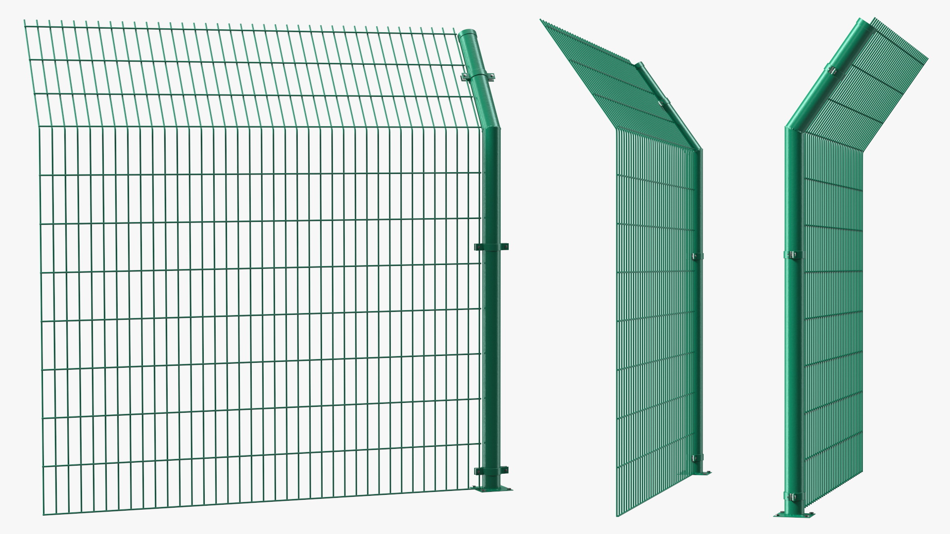 3D Mesh Fence Green