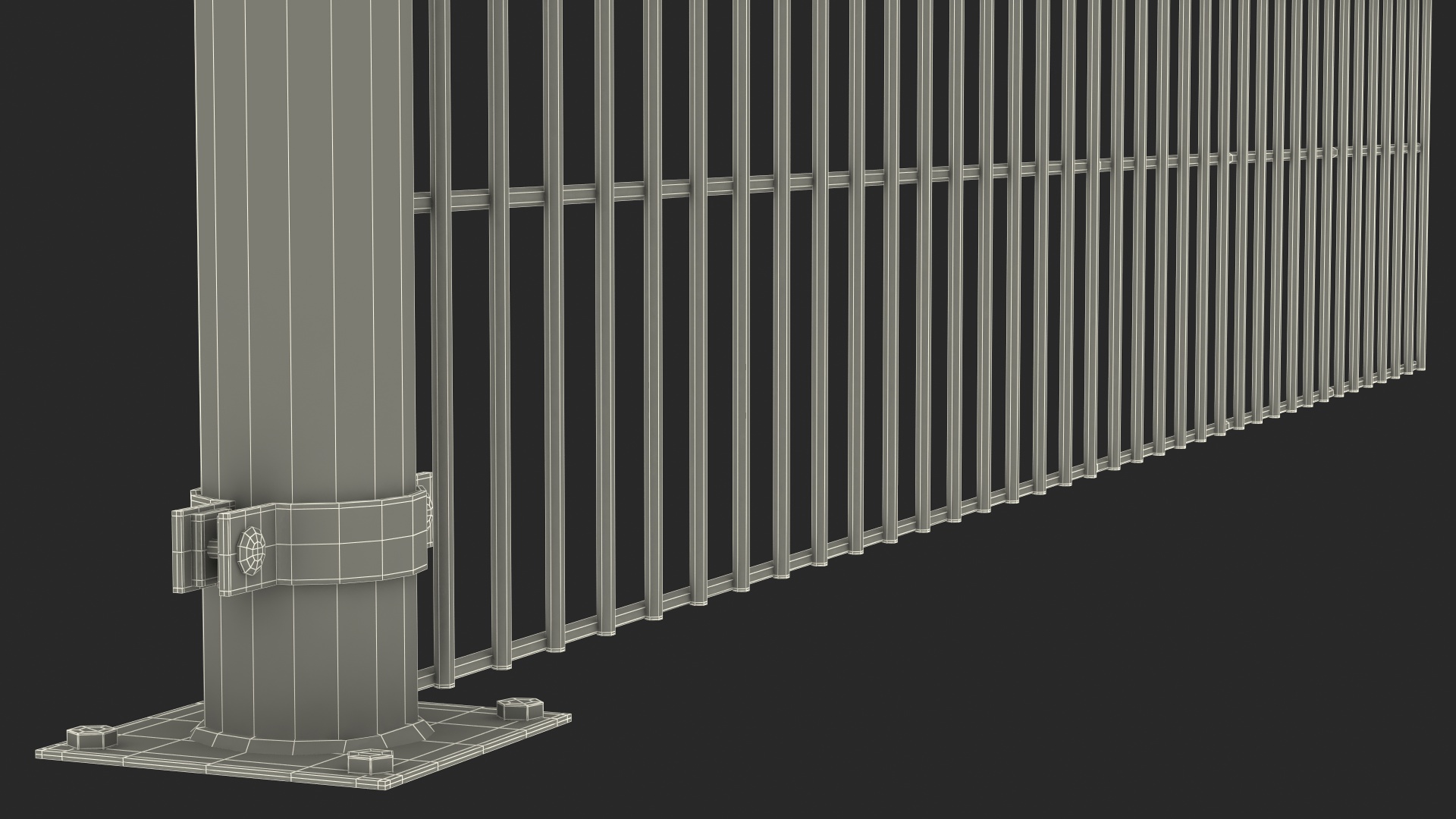 3D Mesh Fence Green