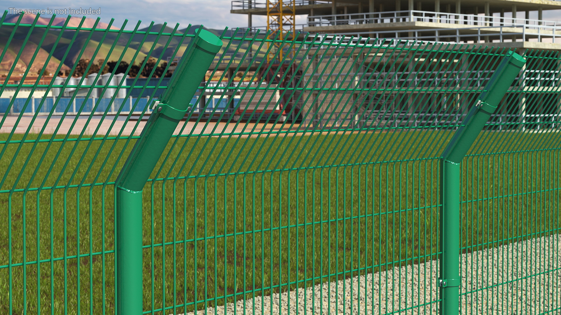 3D Mesh Fence Green