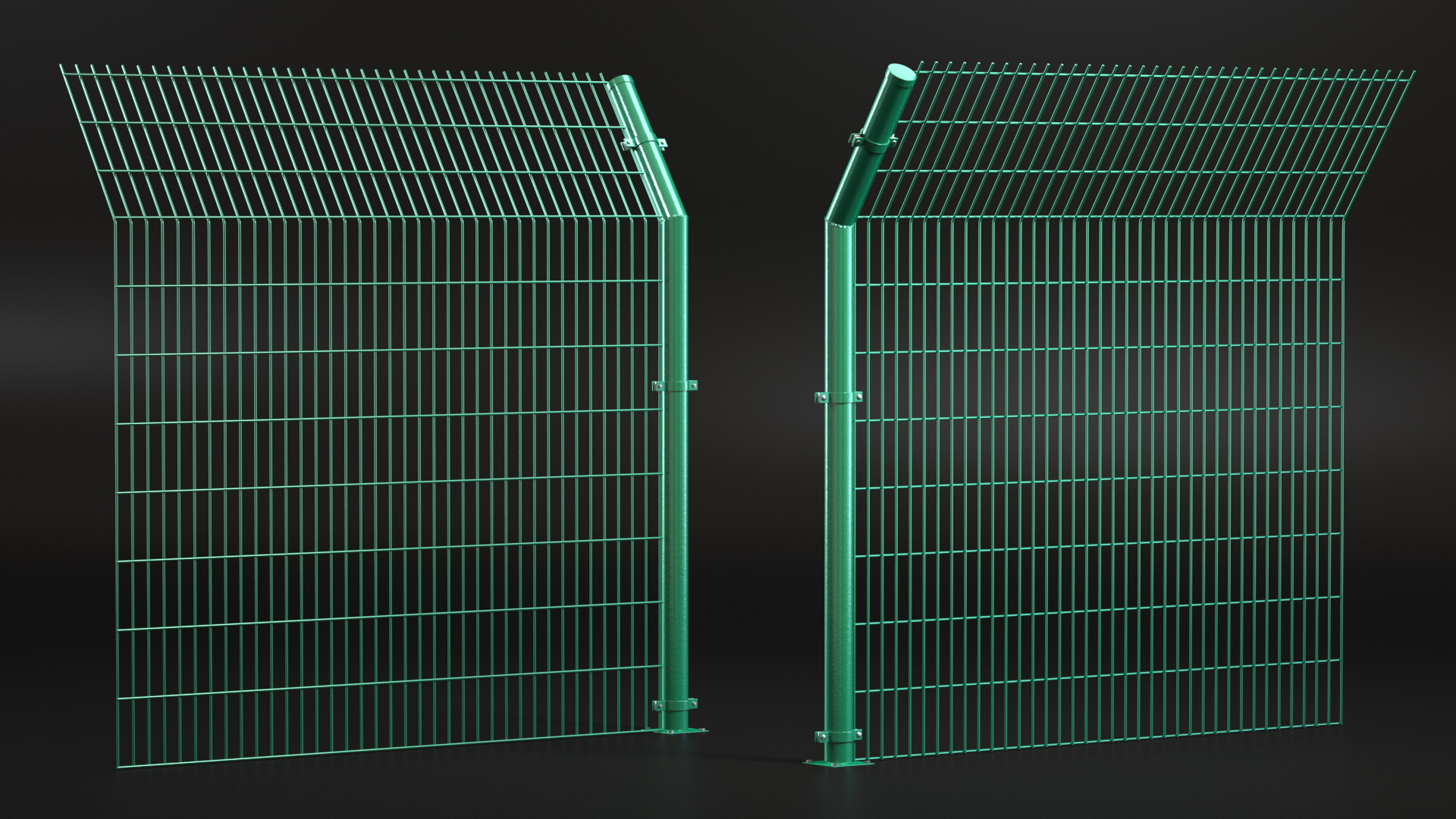 3D Mesh Fence Green