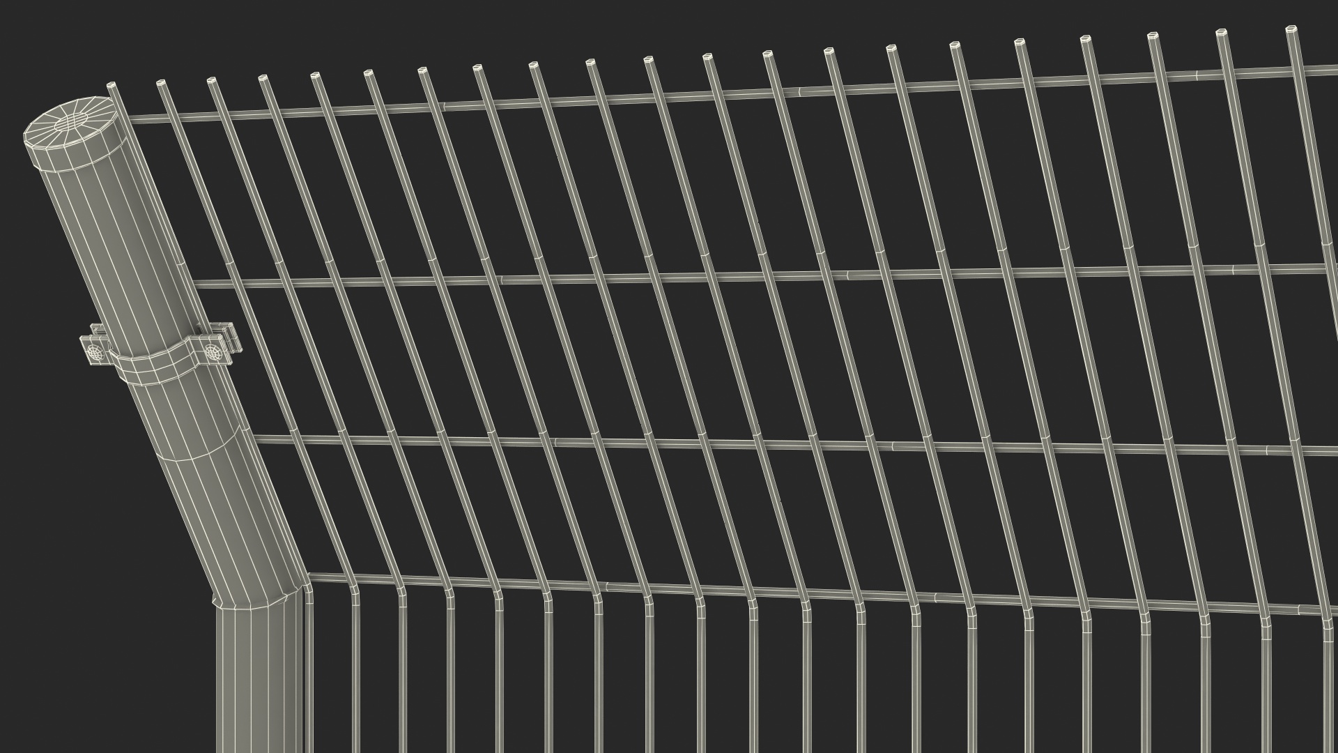 3D Mesh Fence Green