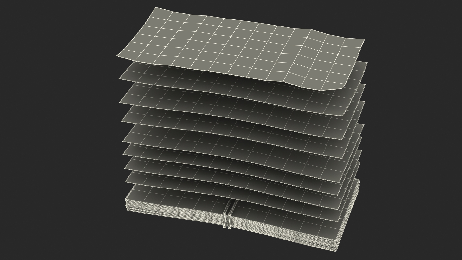 3D model Stack of South Korean 5000 Won