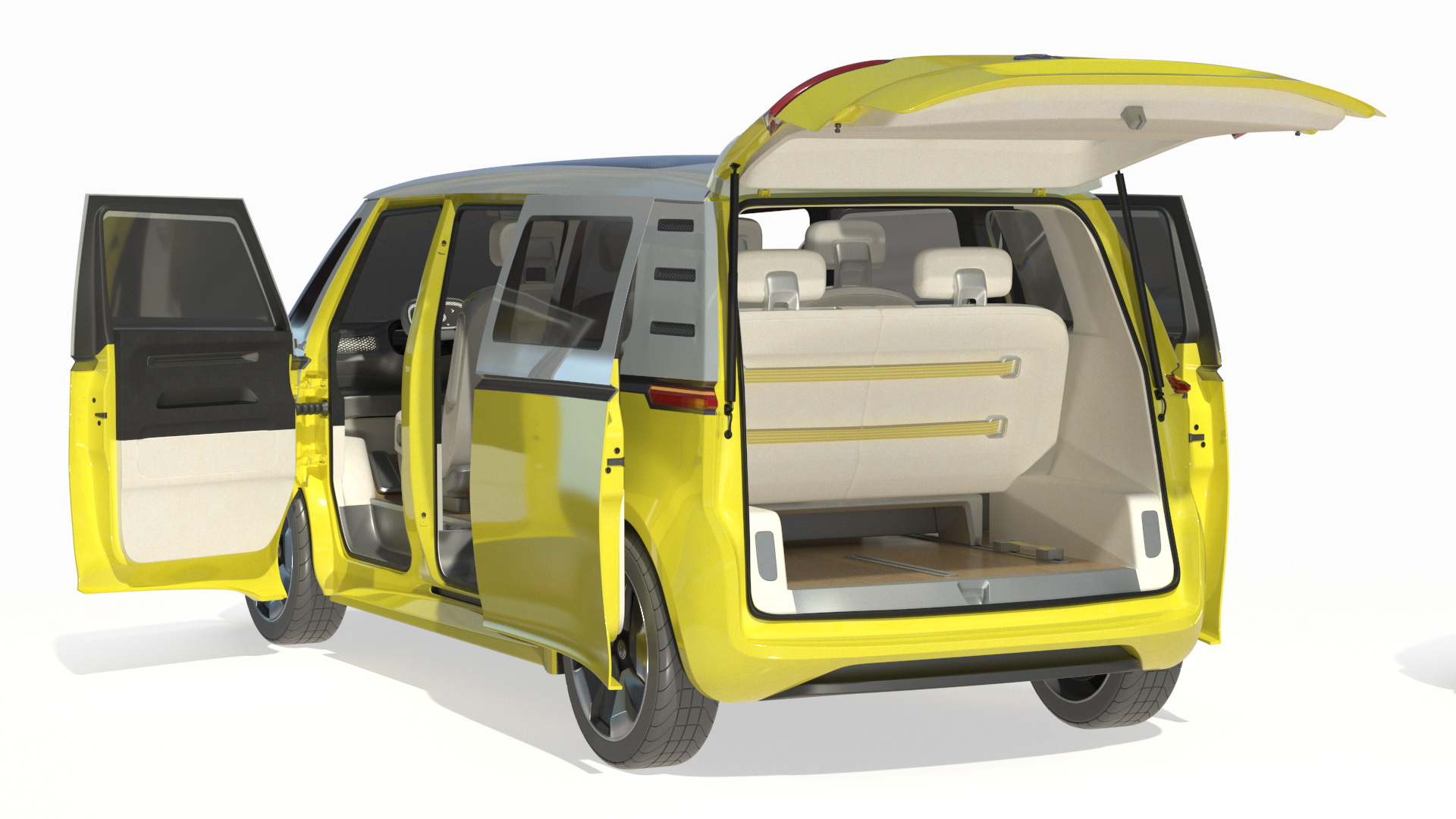 3D model Volkswagen ID Buzz Rigged