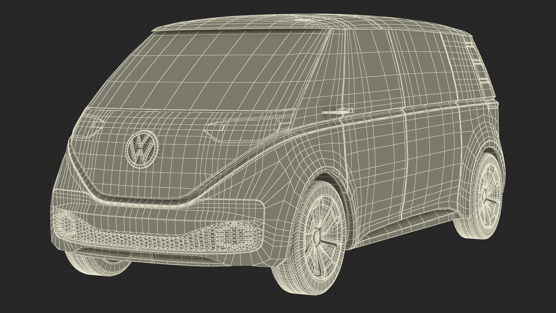 3D model Volkswagen ID Buzz Rigged