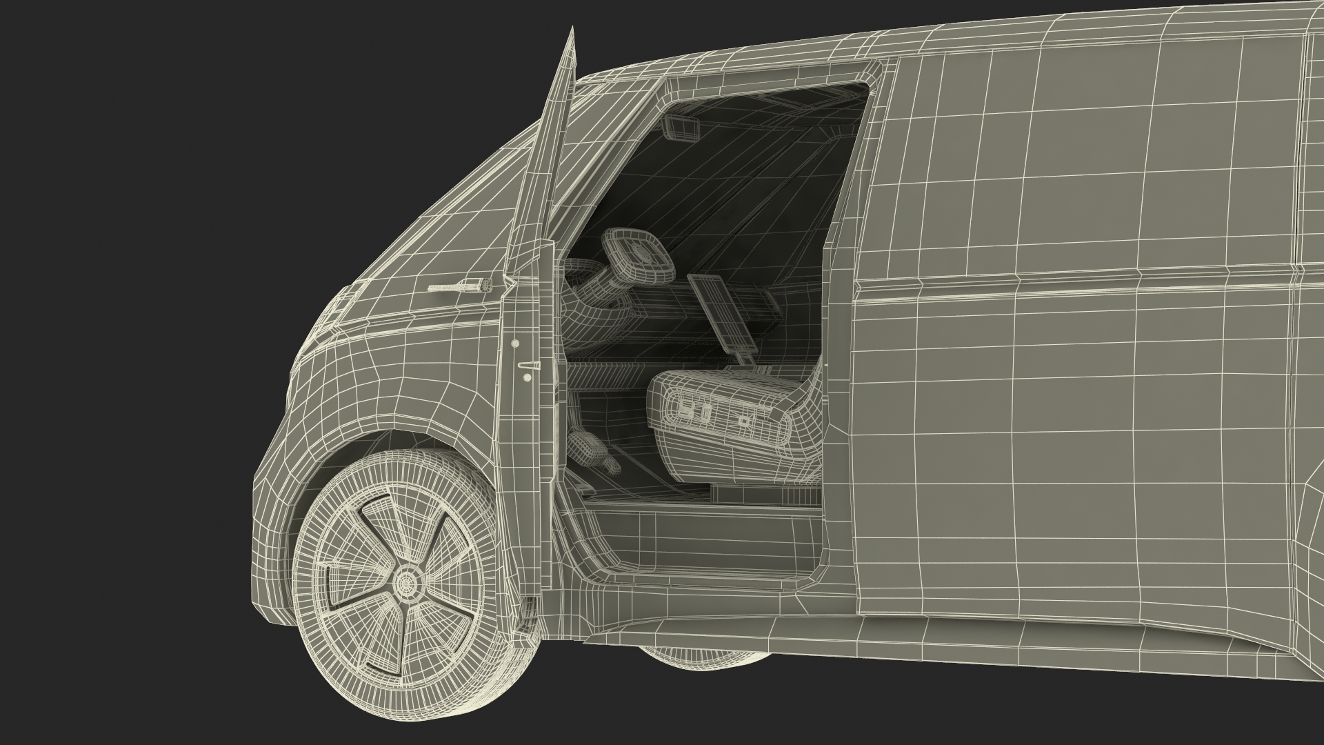 3D model Volkswagen ID Buzz Rigged